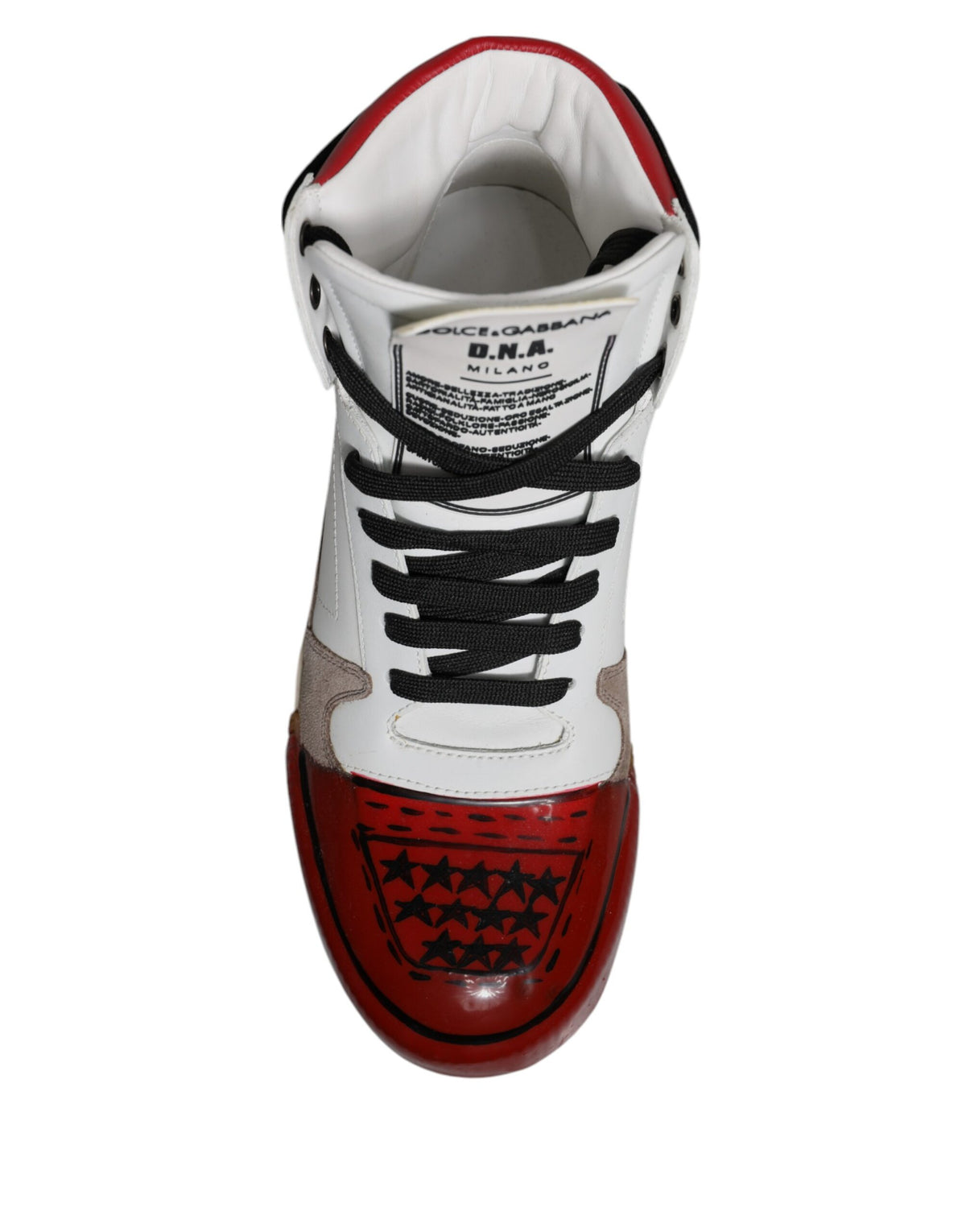 New Dolce & Gabbana Leather High Top Sneakers Shoes