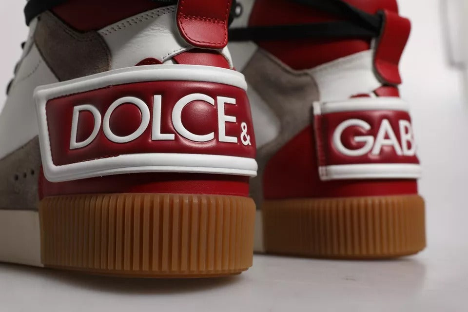 New Dolce & Gabbana Leather High Top Sneakers Shoes