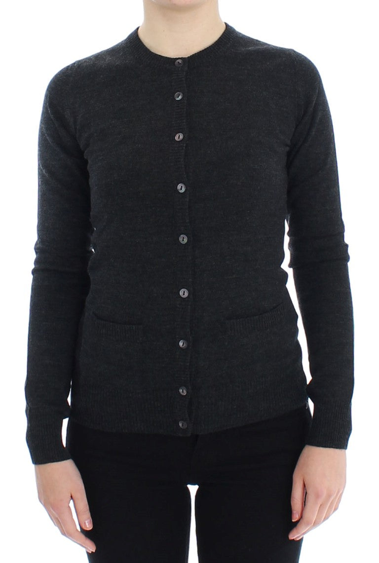 Dolce & Gabbana Gray Wool Button Cardigan Sweater - PreLoved & Luxe