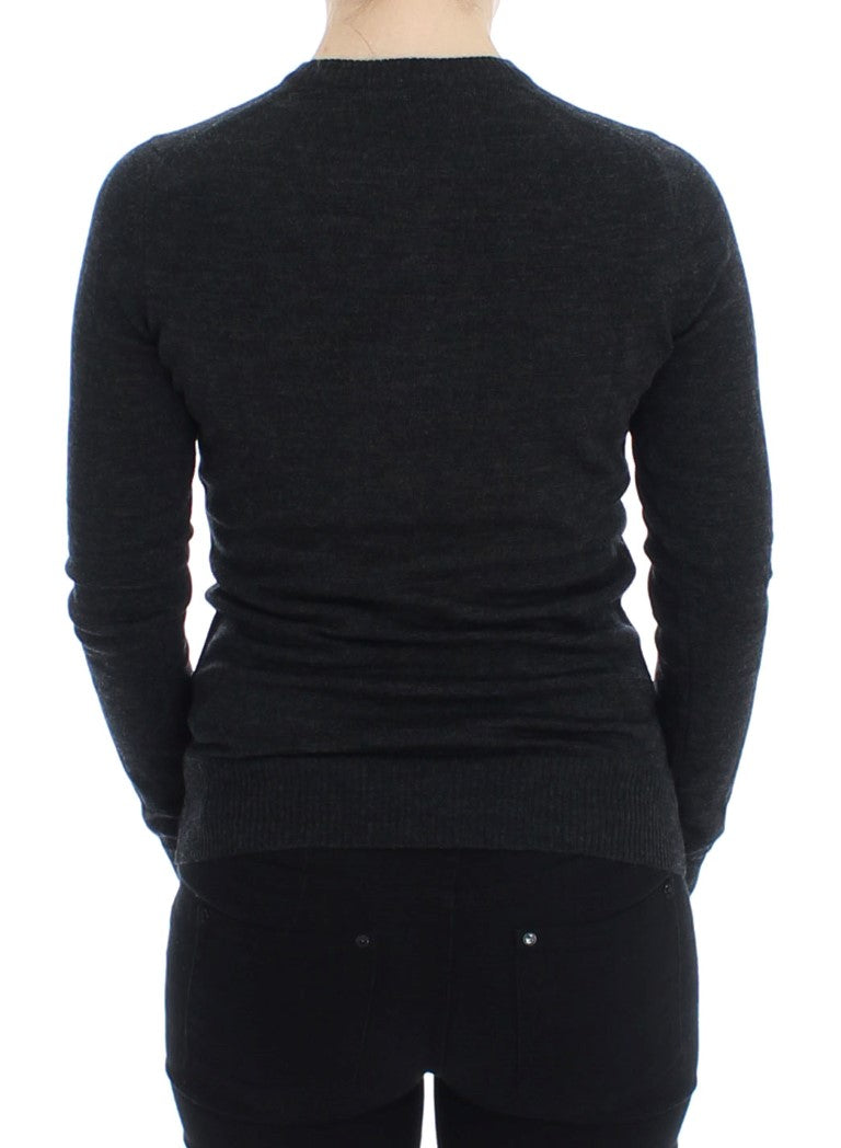 Dolce & Gabbana Gray Wool Button Cardigan Sweater - PreLoved & Luxe