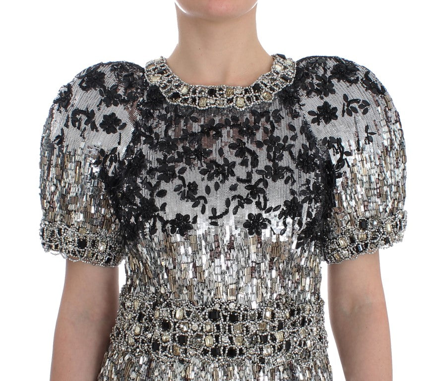 Dolce & Gabbana Crystal Silver Runway Handmade Dress - PreLoved & Luxe