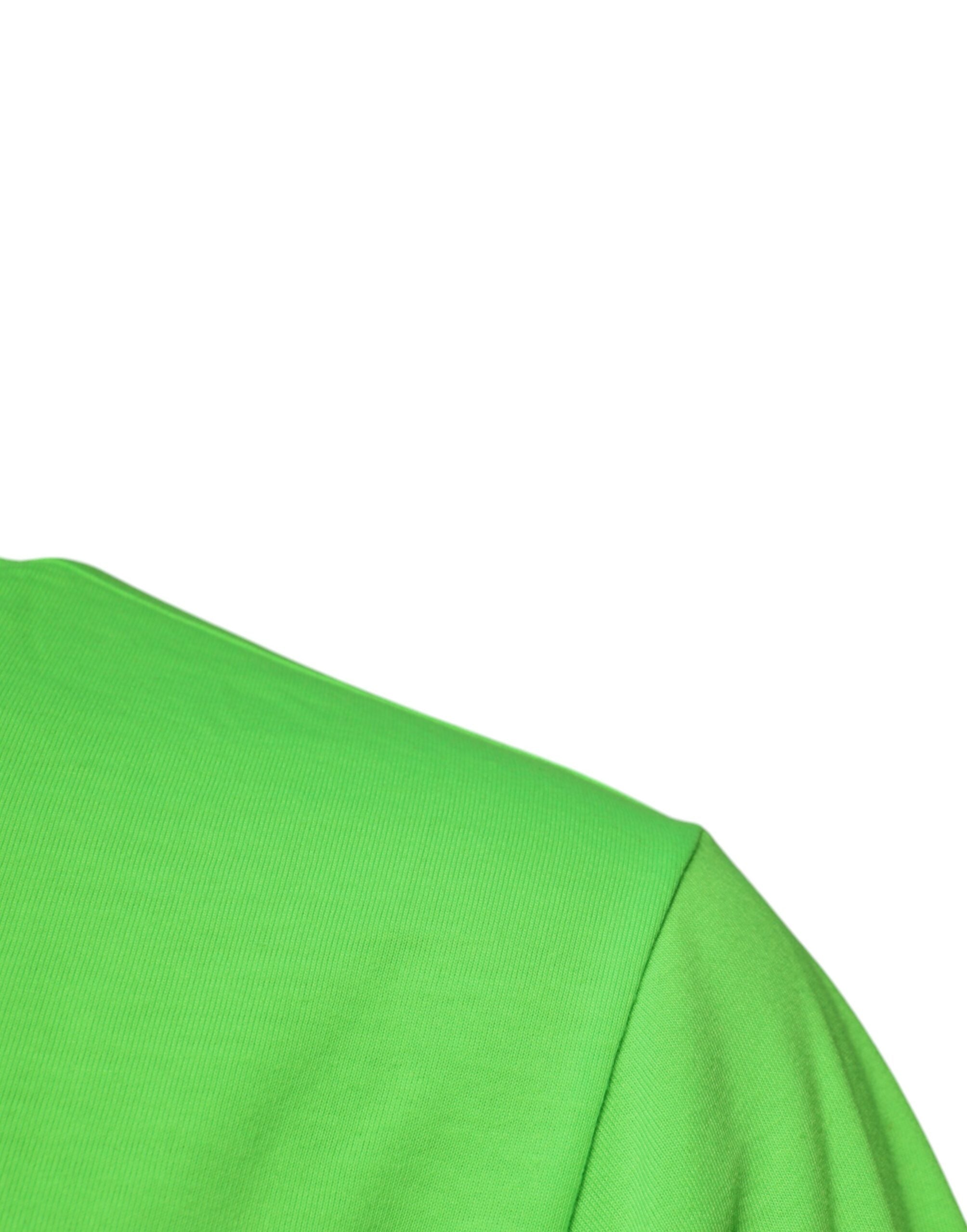 New Dolce & Gabbana Green Logo Crew Neck T-shirt