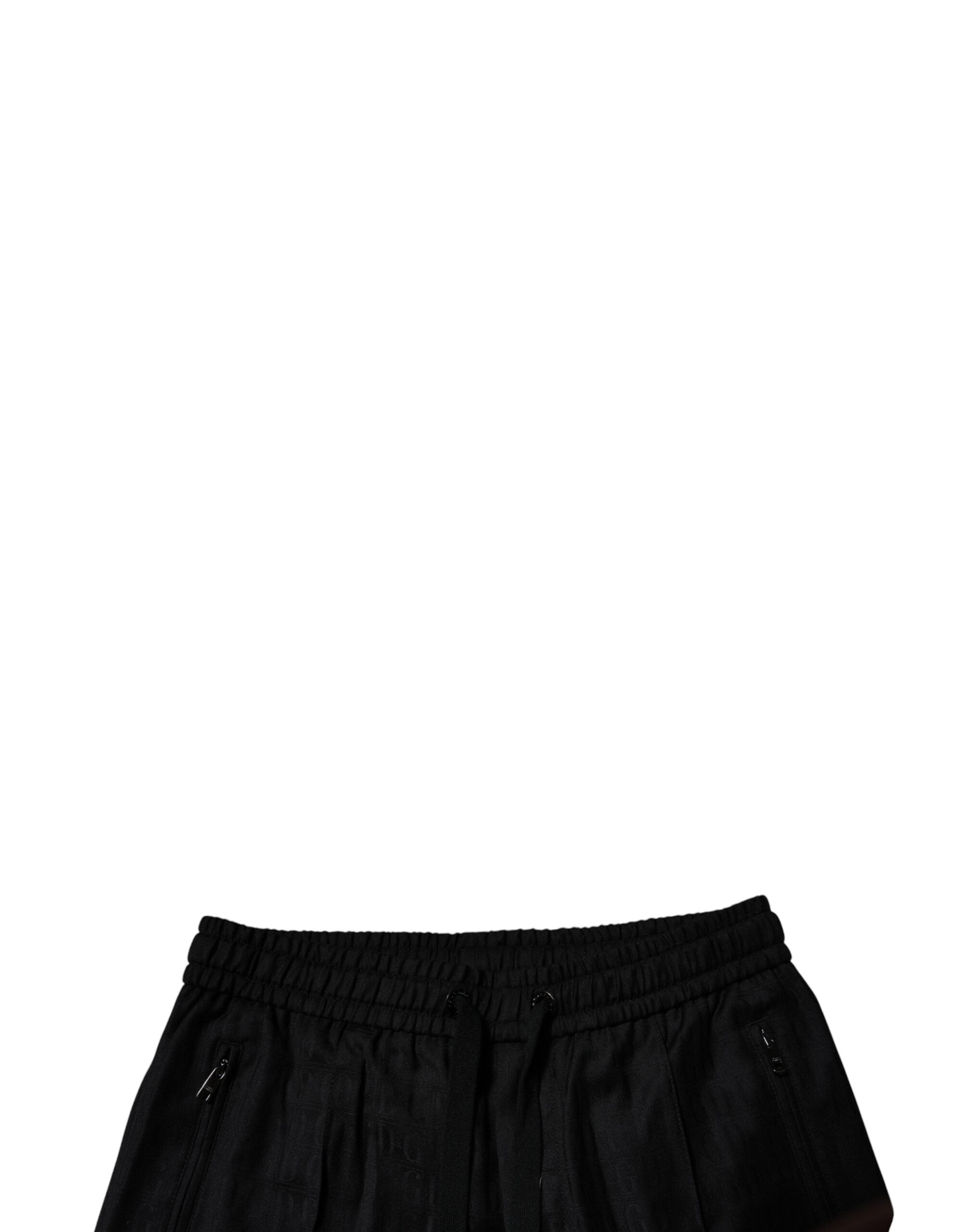 Pre-Owned Dolce & Gabbana Black Wool Jogger Jogging Pants