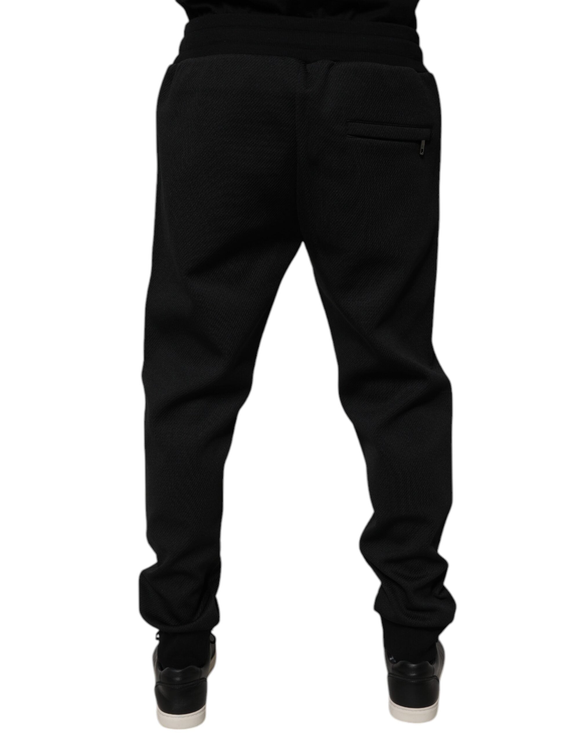 New Dolce & Gabbana Black Men Jogger Sweatpants Pants