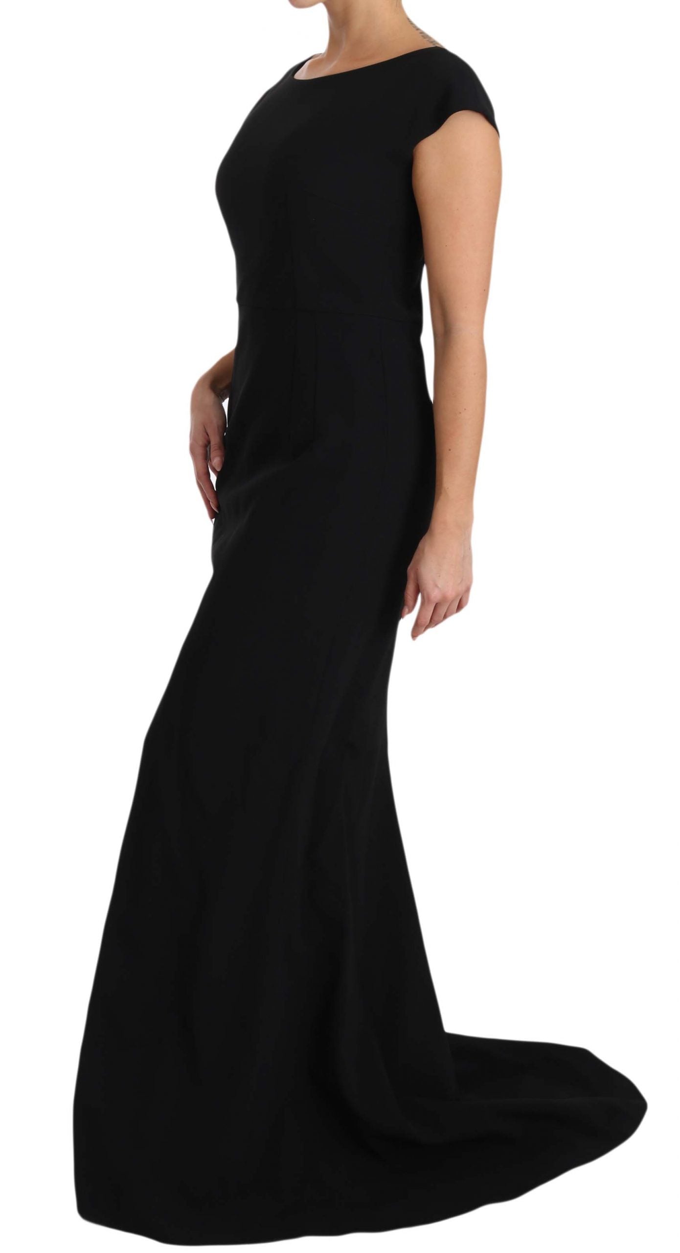 Dolce & Gabbana Black Stretch Fit Flare Gown Maxi - PreLoved & Luxe