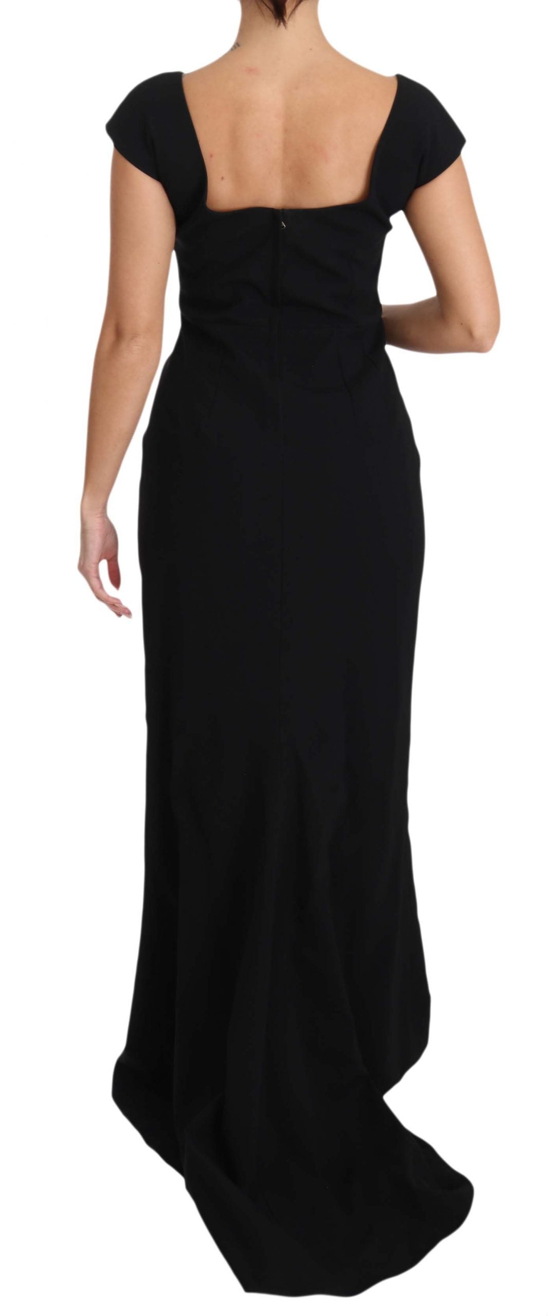 Dolce & Gabbana Black Stretch Fit Flare Gown Maxi - PreLoved & Luxe