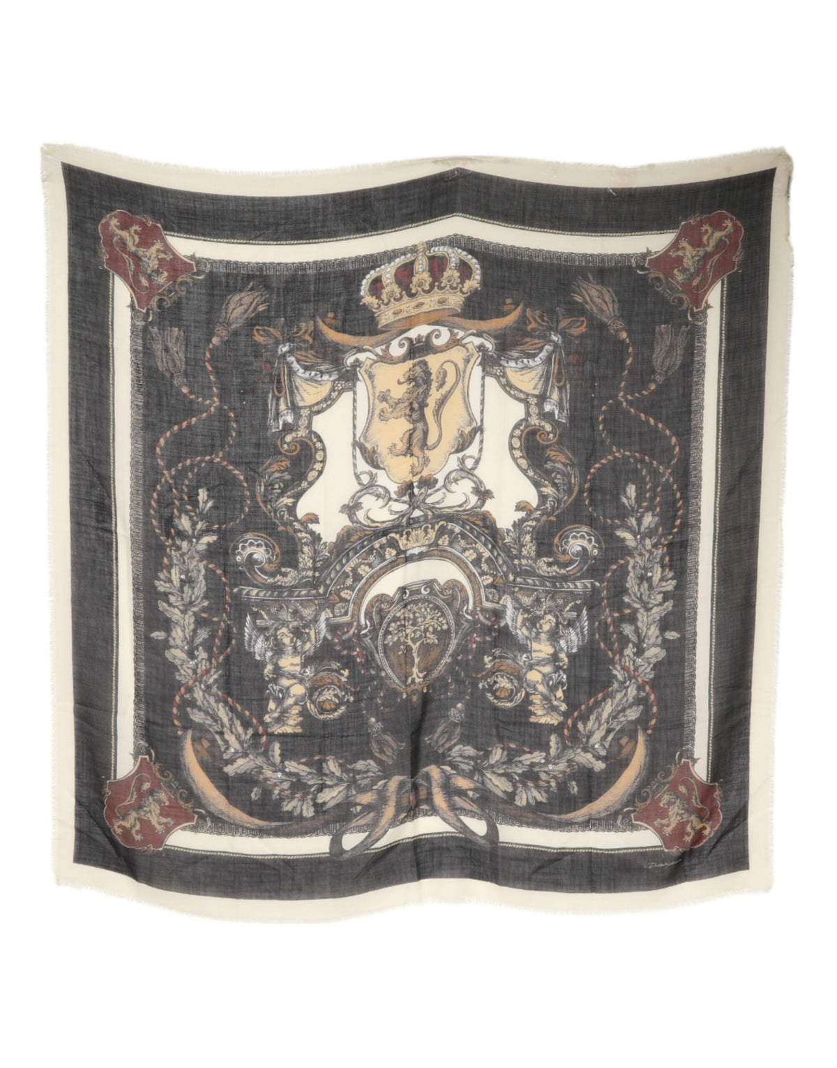 Pre-Owned Dolce & Gabbana Printed Cashmere Foulard Scarf Men's - Very Good
