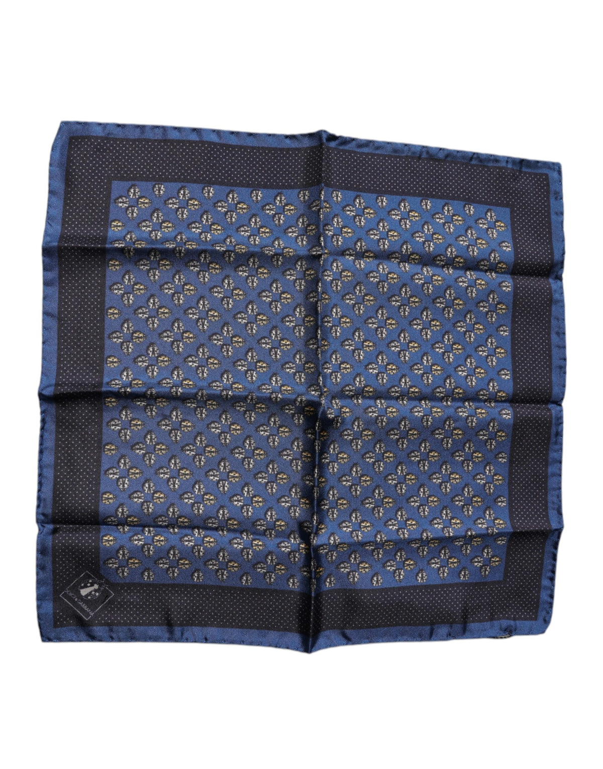 Pre-Owned Dolce & Gabbana Blue Lady Bug Silk Square Handkerchief Scarf Men's - Very Good
