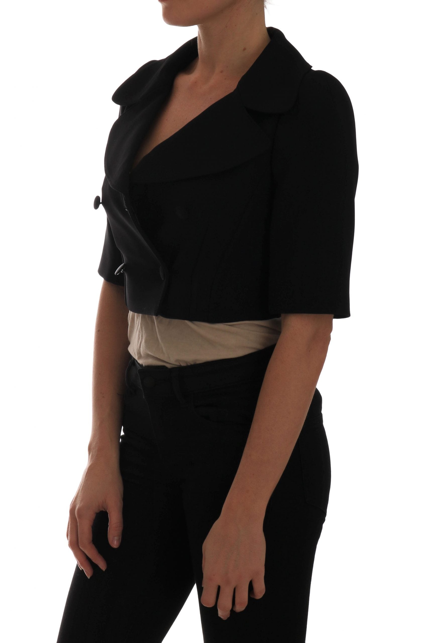 Dolce & Gabbana Black Short Croped Jacket Blazer - PreLoved & Luxe