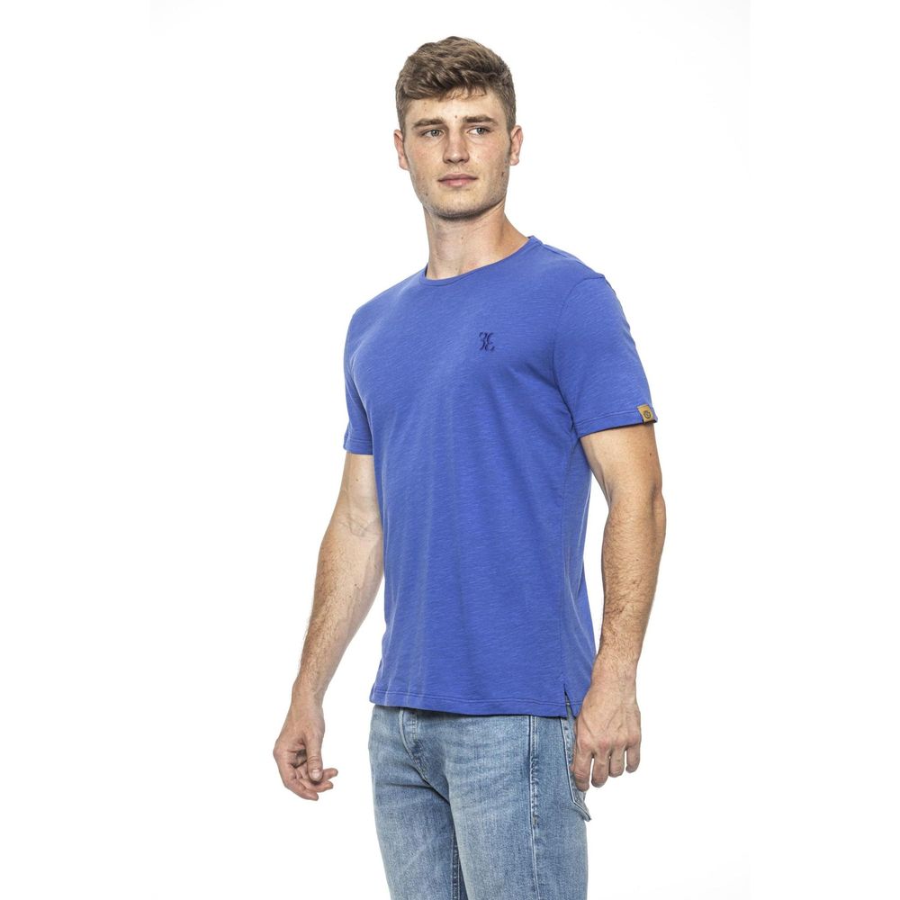 Billionaire Italian Couture Light Blue Cotton T-Shirt