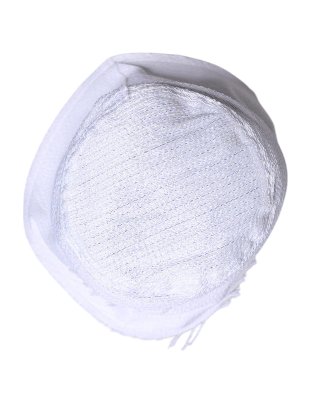 New Dolce & Gabbana White Wide Brim Bucket Hat