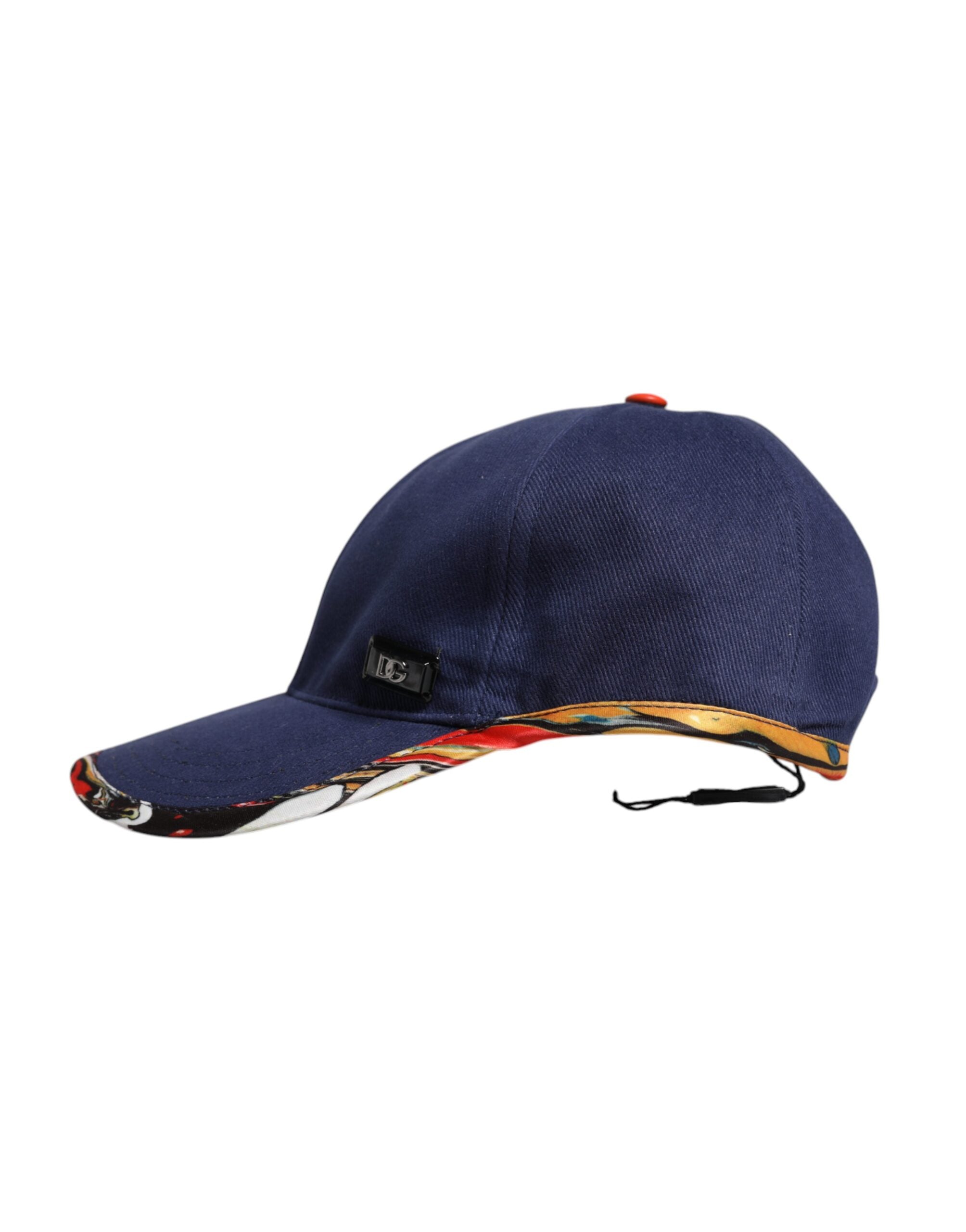 New Dolce & Gabbana Blue Cotton 6 Panels Baseball Cap