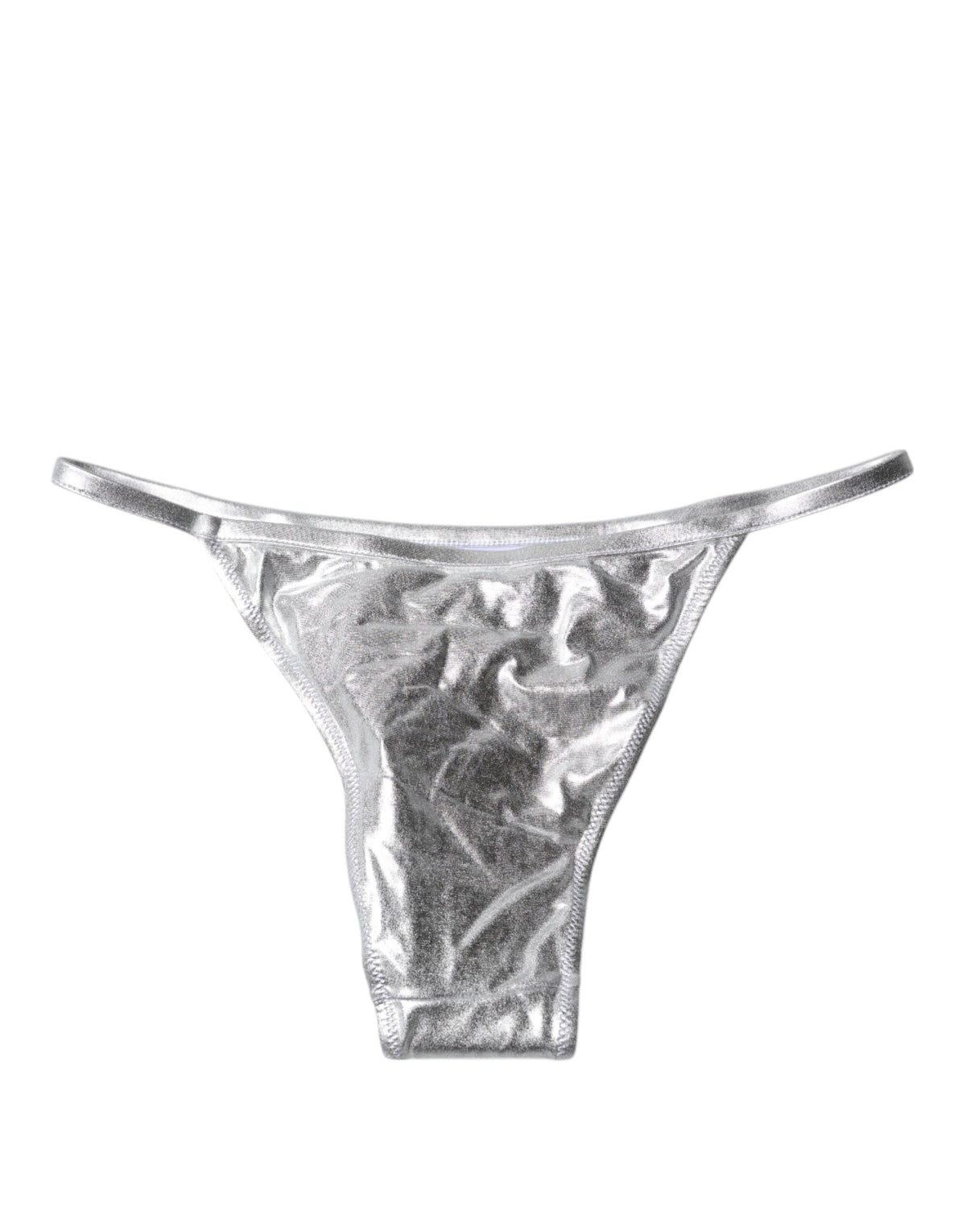 New Dolce & Gabbana Silver Beachwear Bikini Bottom Swimwear