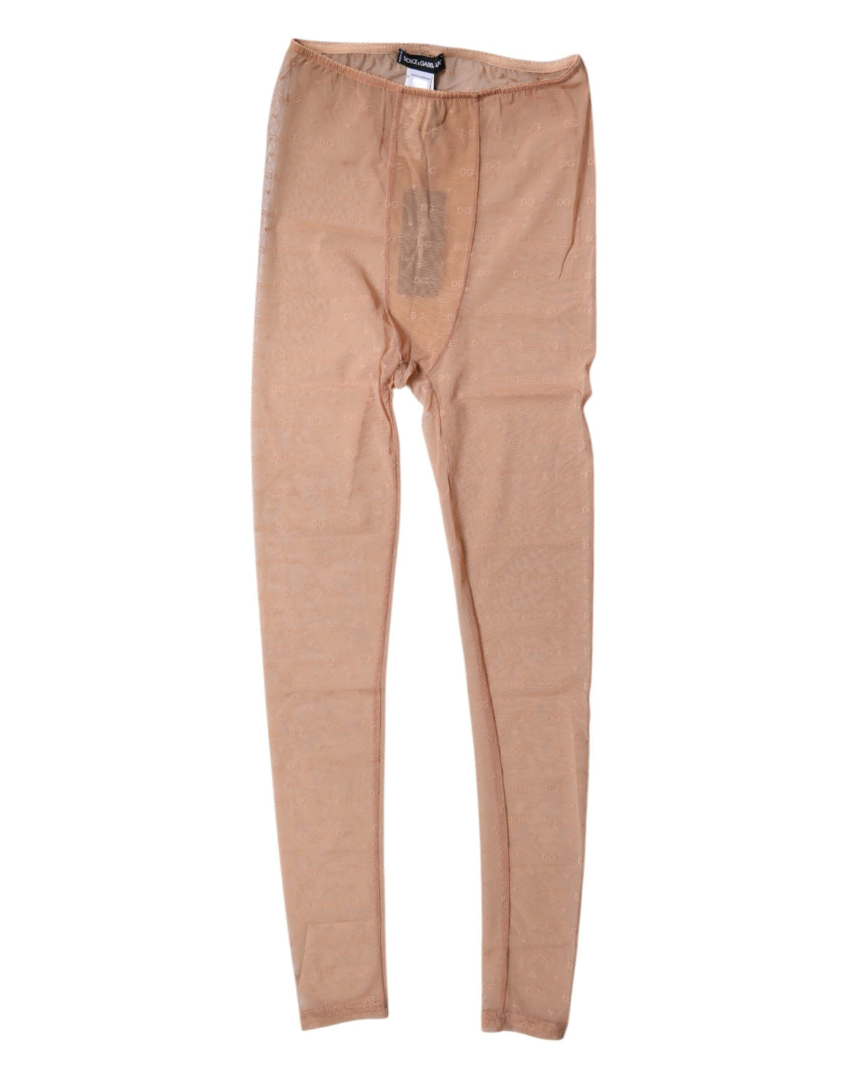 New Dolce & Gabbana Nude Beige Logo Lace Lingerie Pants Underwear