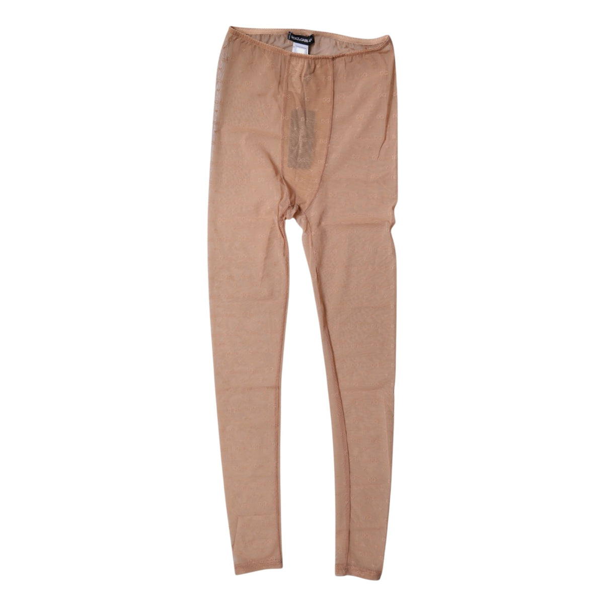 New Dolce & Gabbana Nude Beige Logo Lace Lingerie Pants Underwear