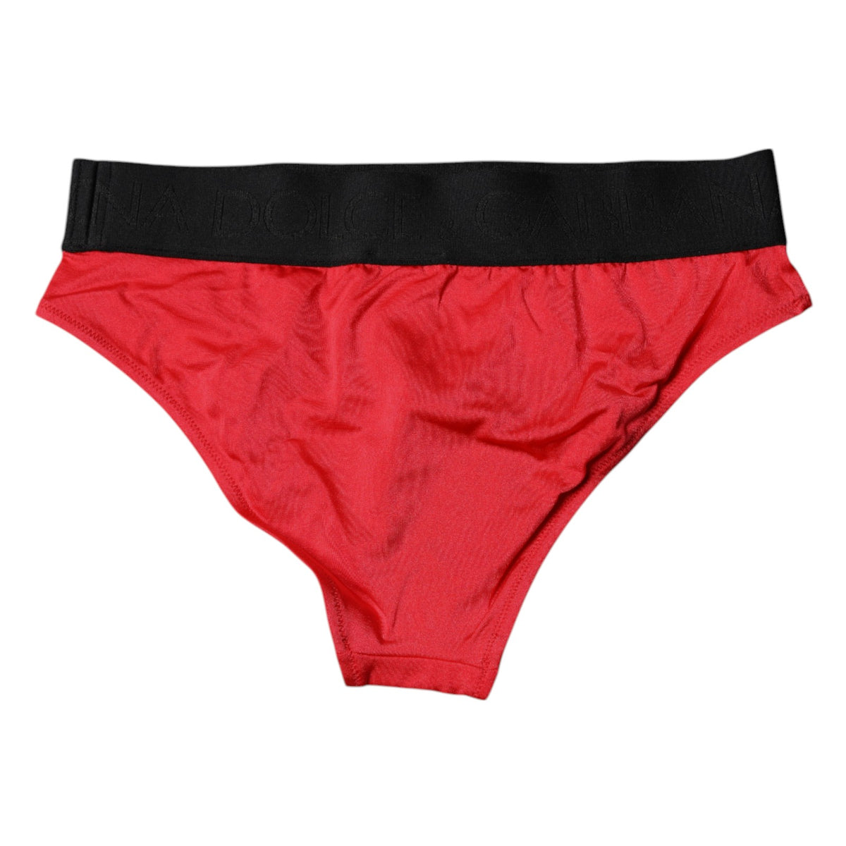New Dolce & Gabbana Red Nylon Stretch Mid Waist Panty Underwear