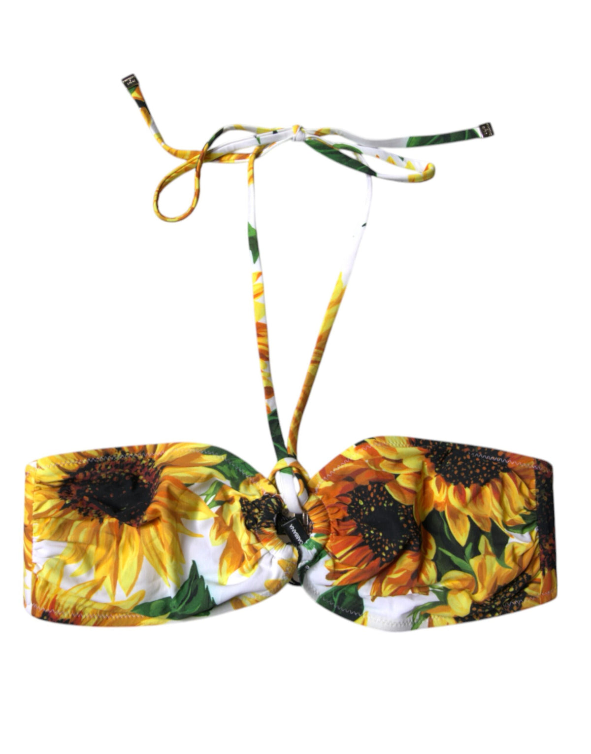 New Dolce & Gabbana Multicolor Floral Halter Beachwear Bikini Top Swimwear