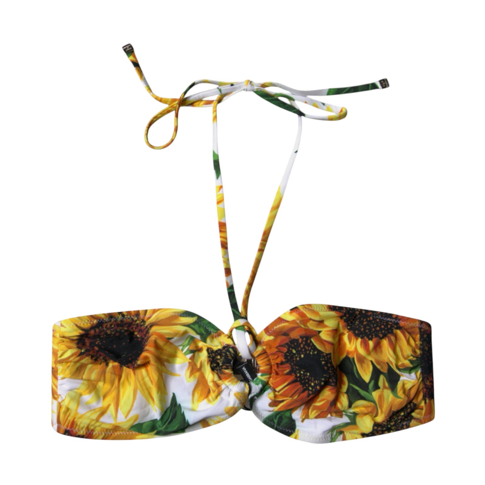 New Dolce & Gabbana Multicolor Floral Halter Beachwear Bikini Top Swimwear