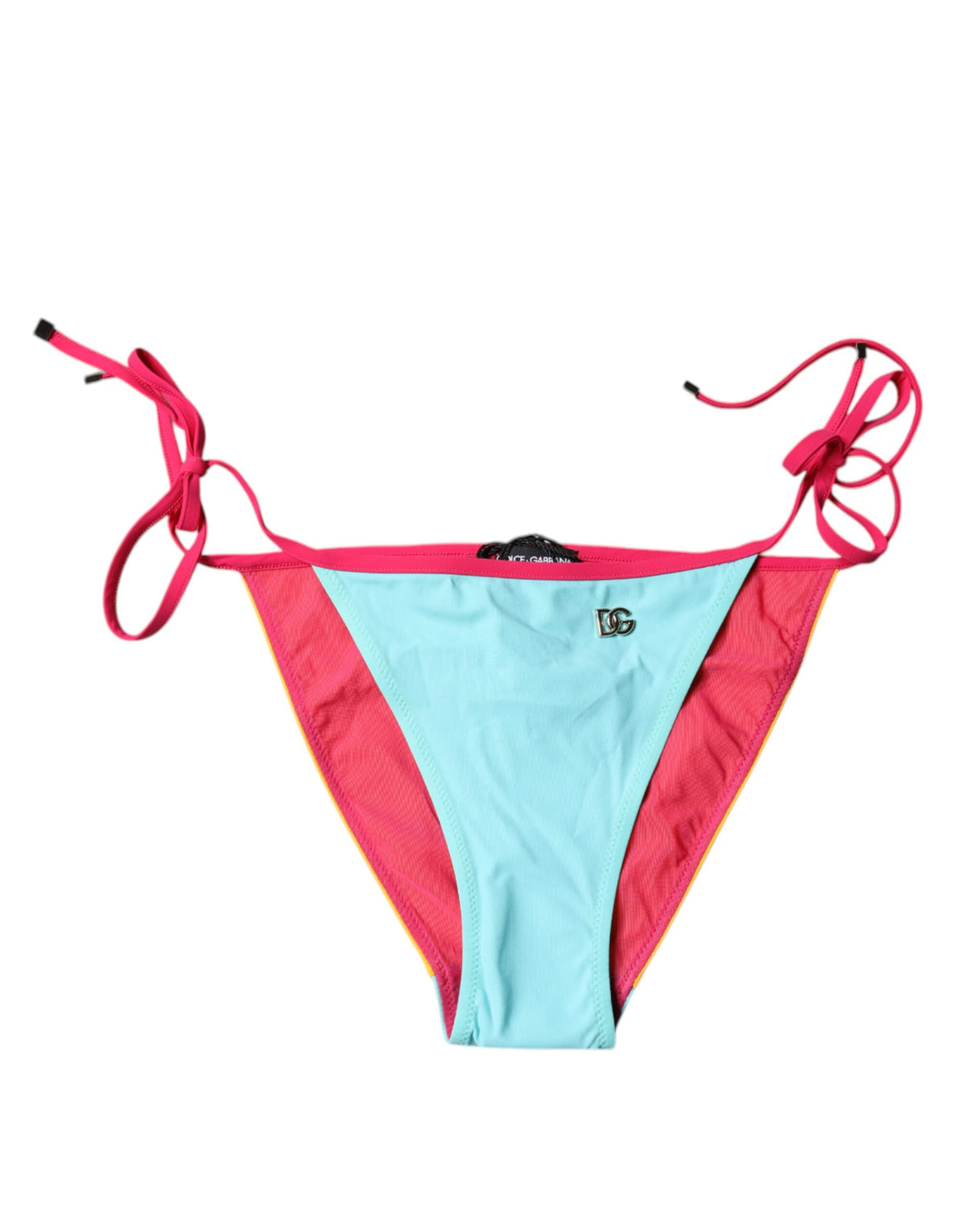 New Dolce & Gabbana Multicolor Logo Swimsuit Bikini Bottom Swimwear