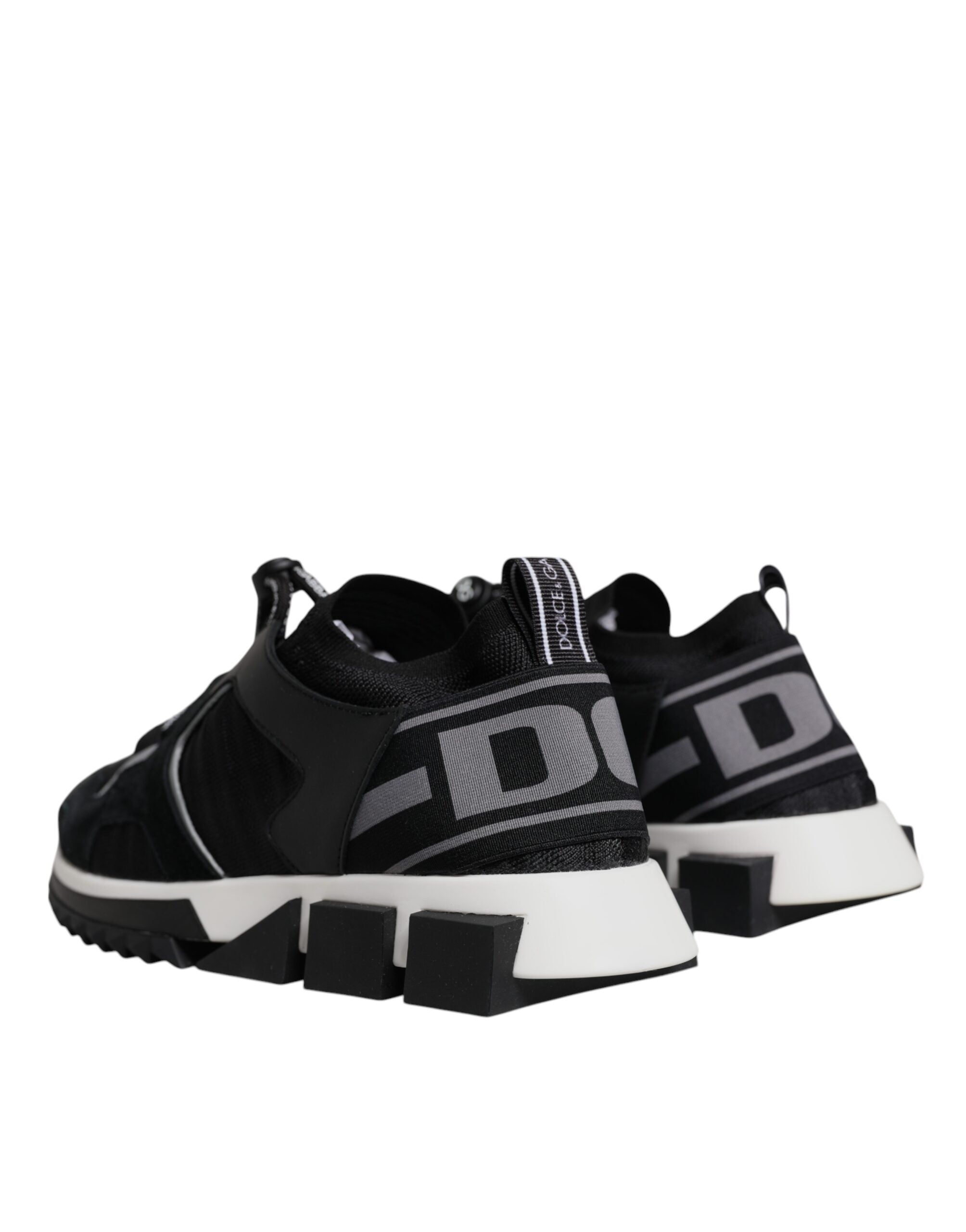New Dolce & Gabbana Black Mesh Sorrento Trekking Sneakers Shoes