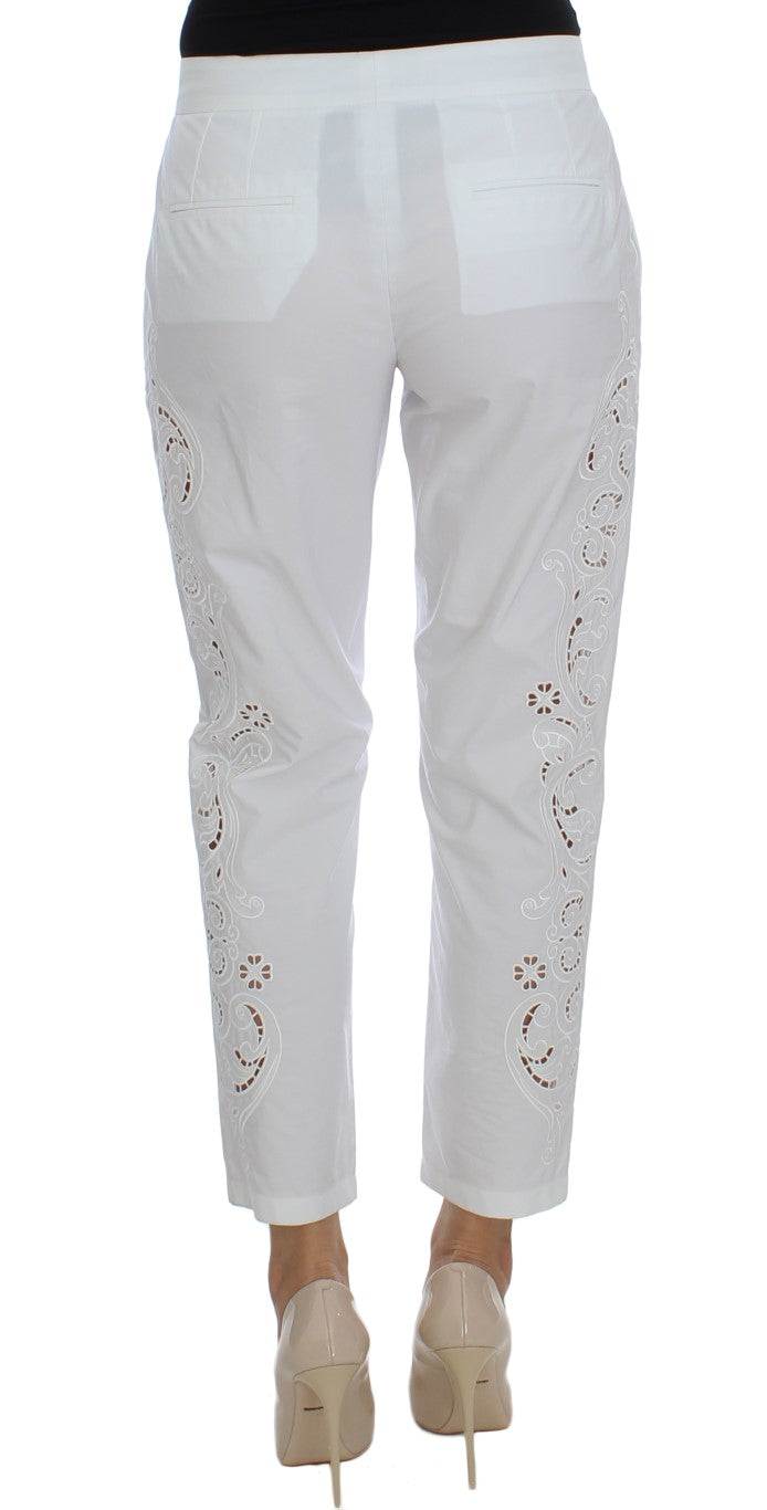 Dolce & Gabbana White Floral Cutout Dress Sicily Pants - PreLoved & Luxe