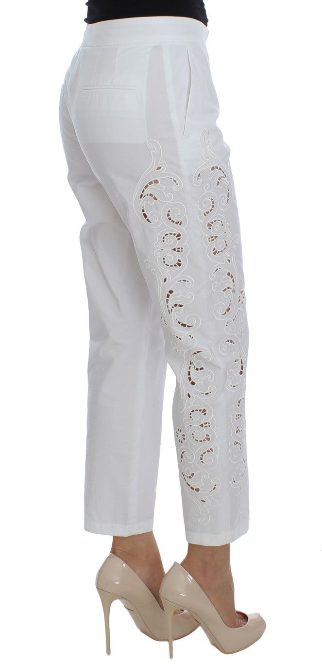 Dolce & Gabbana White Floral Cutout Dress Sicily Pants - PreLoved & Luxe