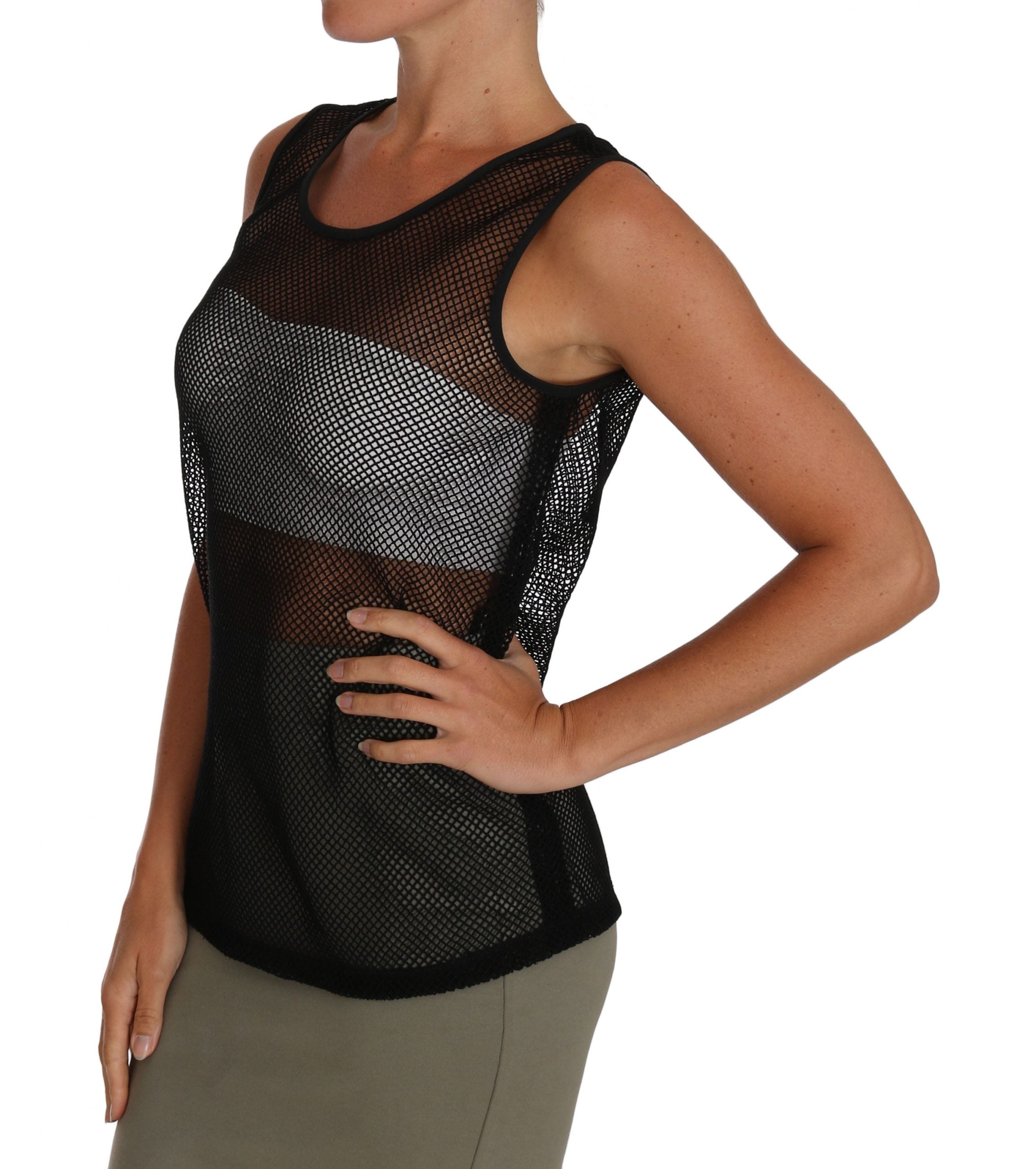 Dolce & Gabbana Black Mesh Transparent Blouse T-shirt - PreLoved & Luxe