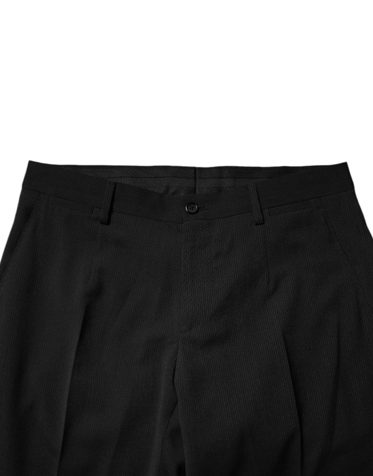 New Dolce & Gabbana Black Tapered Formal Men Dress Pants