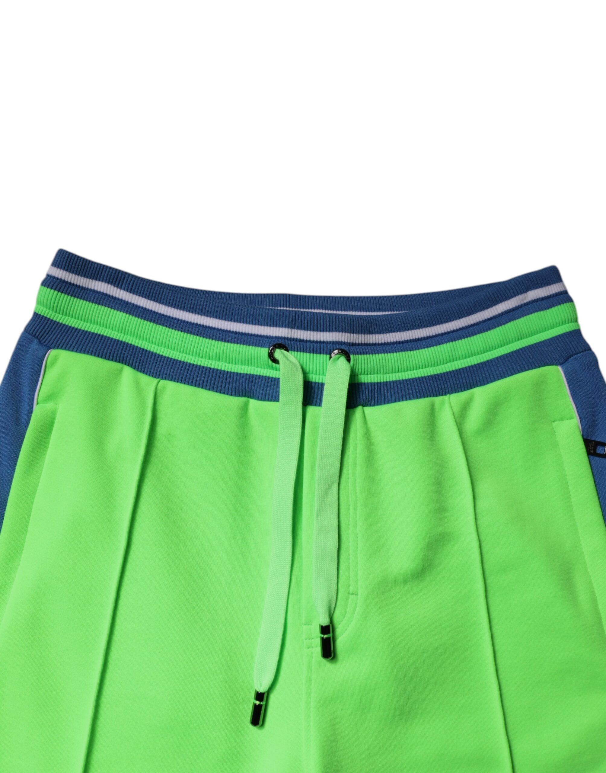 Dolce & Gabbana Green Blue Jogger Sweatpants Pants
