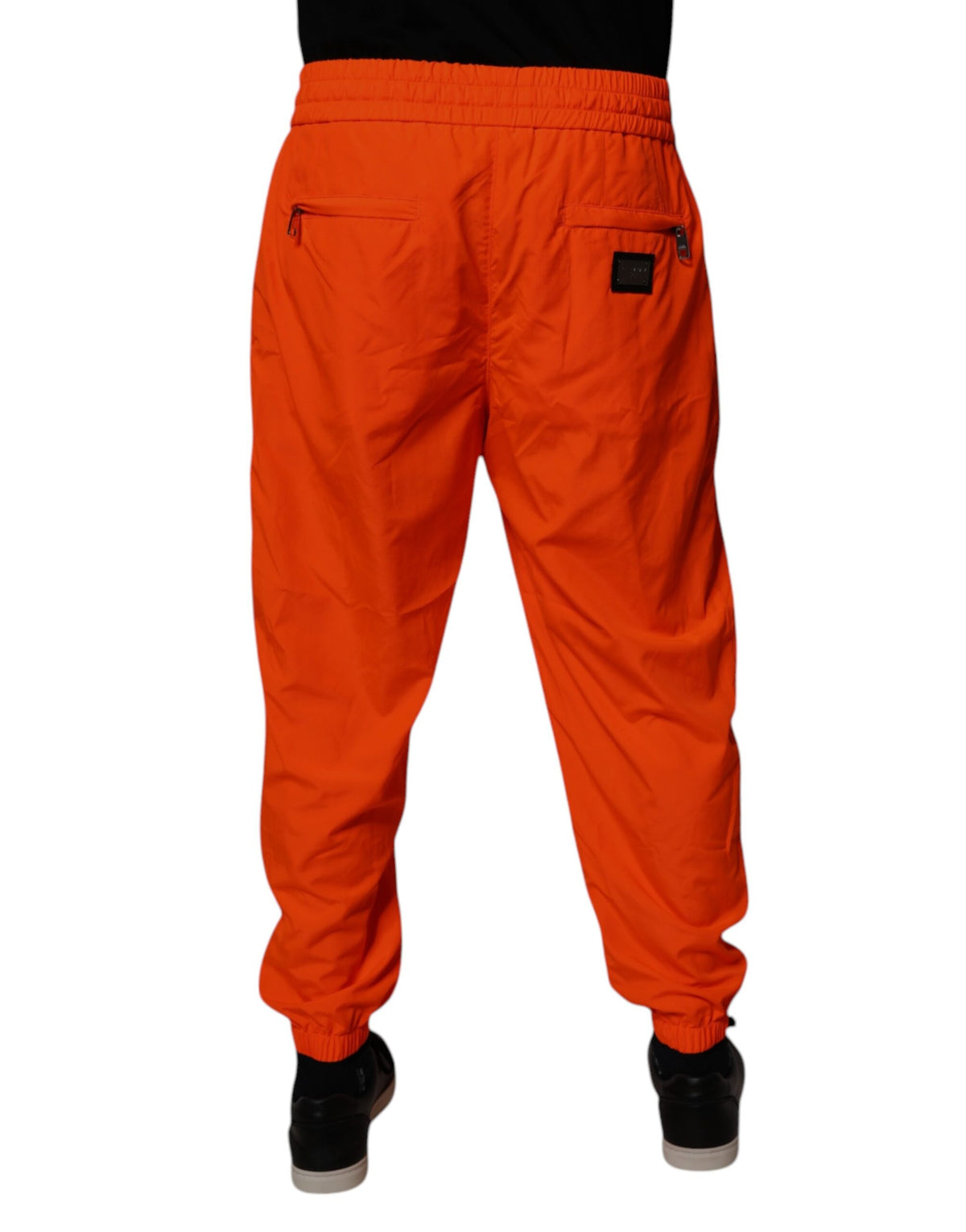 New Dolce & Gabbana Orange Men Jogger Sweatpants Pants