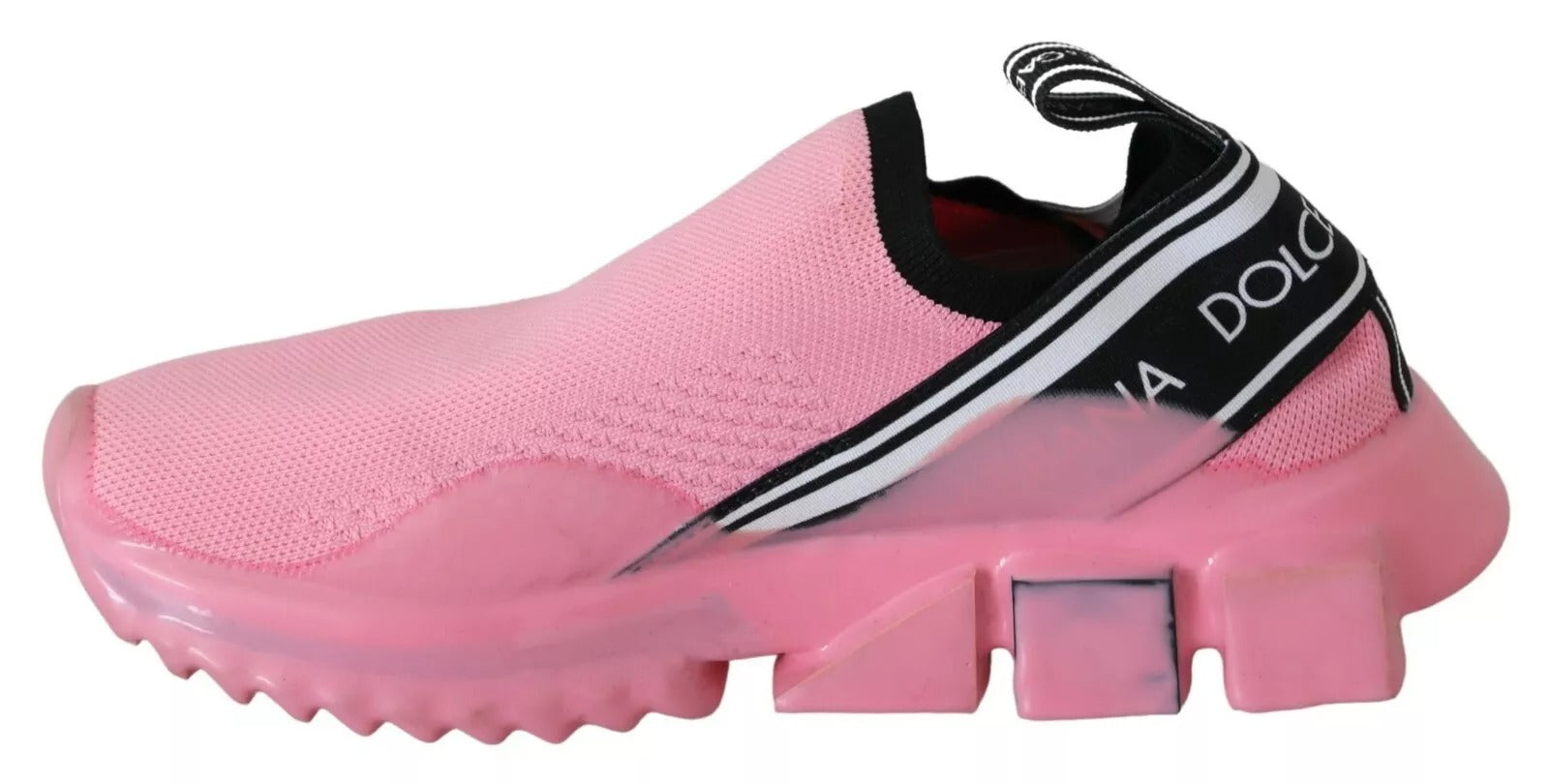 New Dolce & Gabbana Pink Low Top Sorrento Sneakers Slip On Casual Shoes