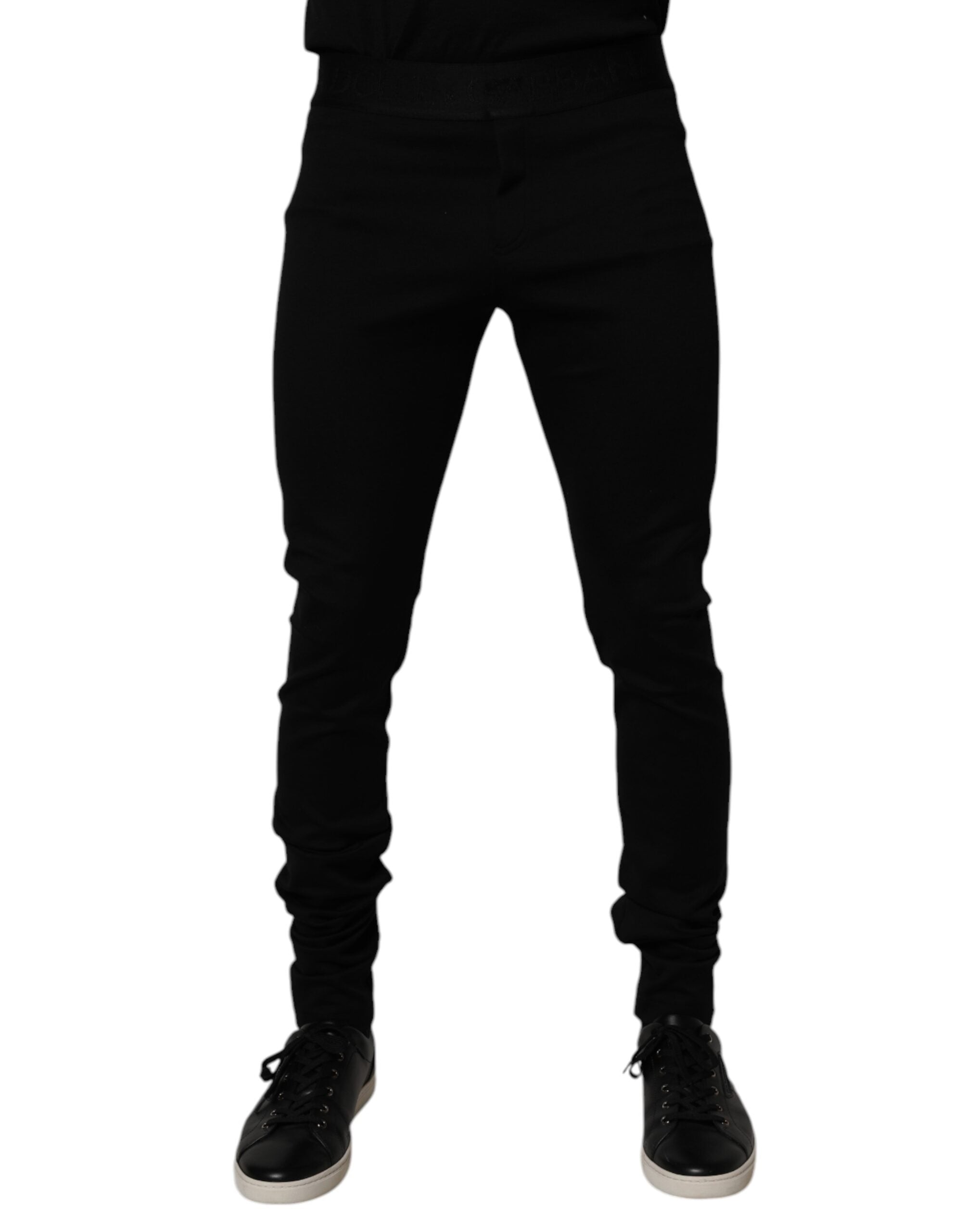 Dolce & Gabbana Black Cotton Jogger Men Sweatpants Pants