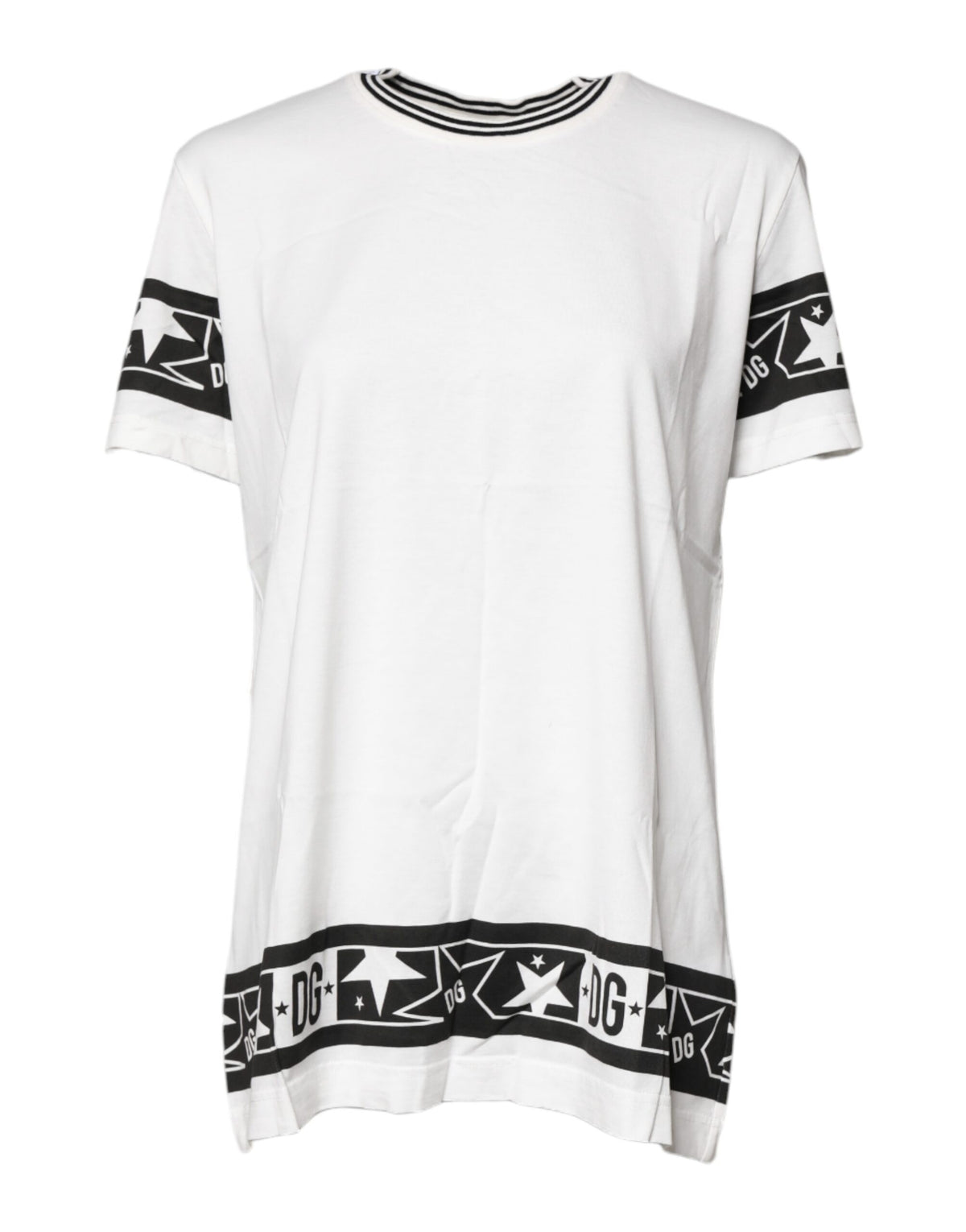 New Dolce & Gabbana White #DGMillennials Cotton Crewneck T-shirt