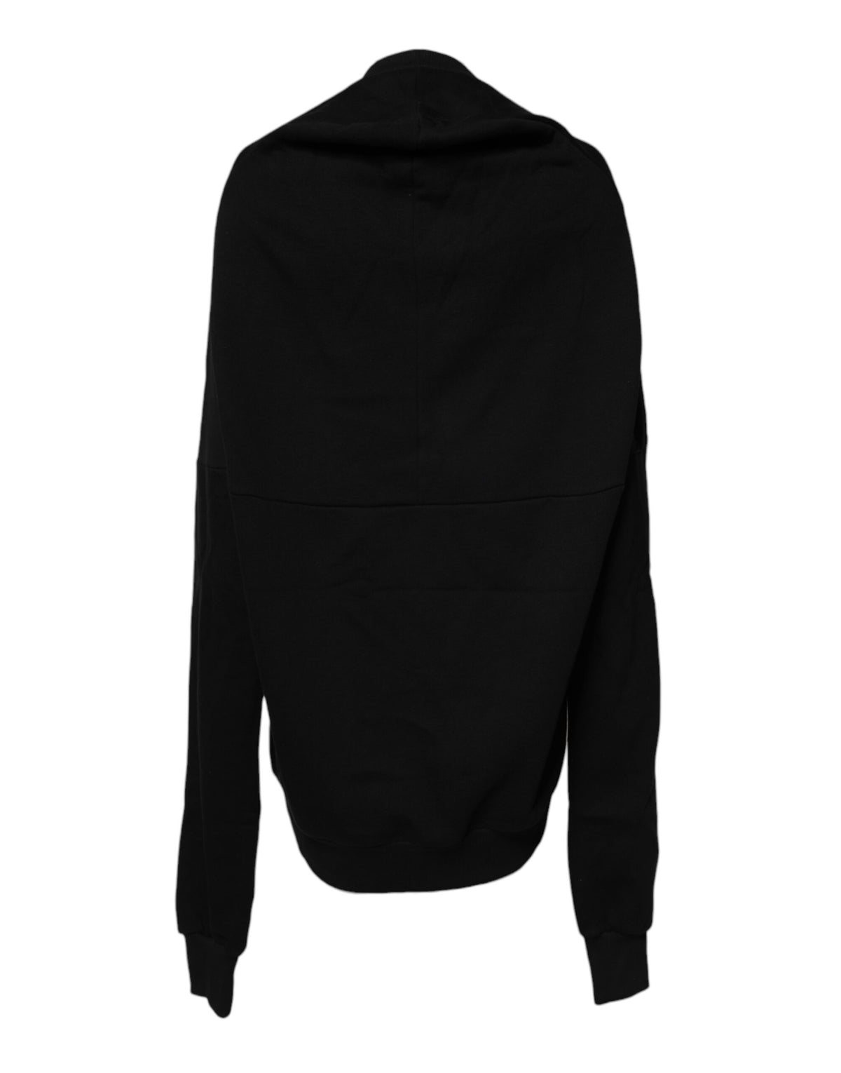 New Dolce & Gabbana Black Cotton Crew Neck Sweatshirt Sweater