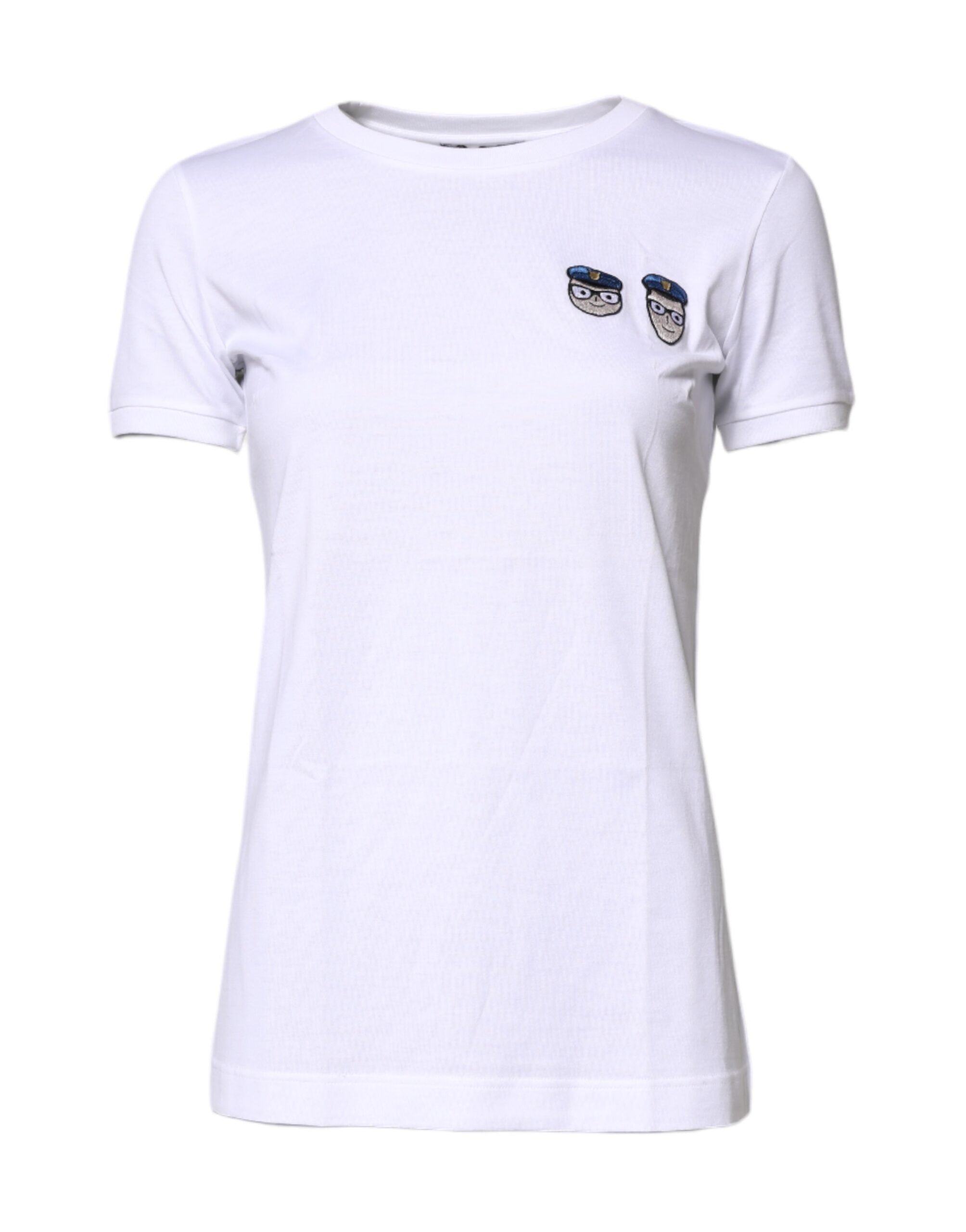 New Dolce & Gabbana White #DGFamily Cotton Crew Neck T-shirt