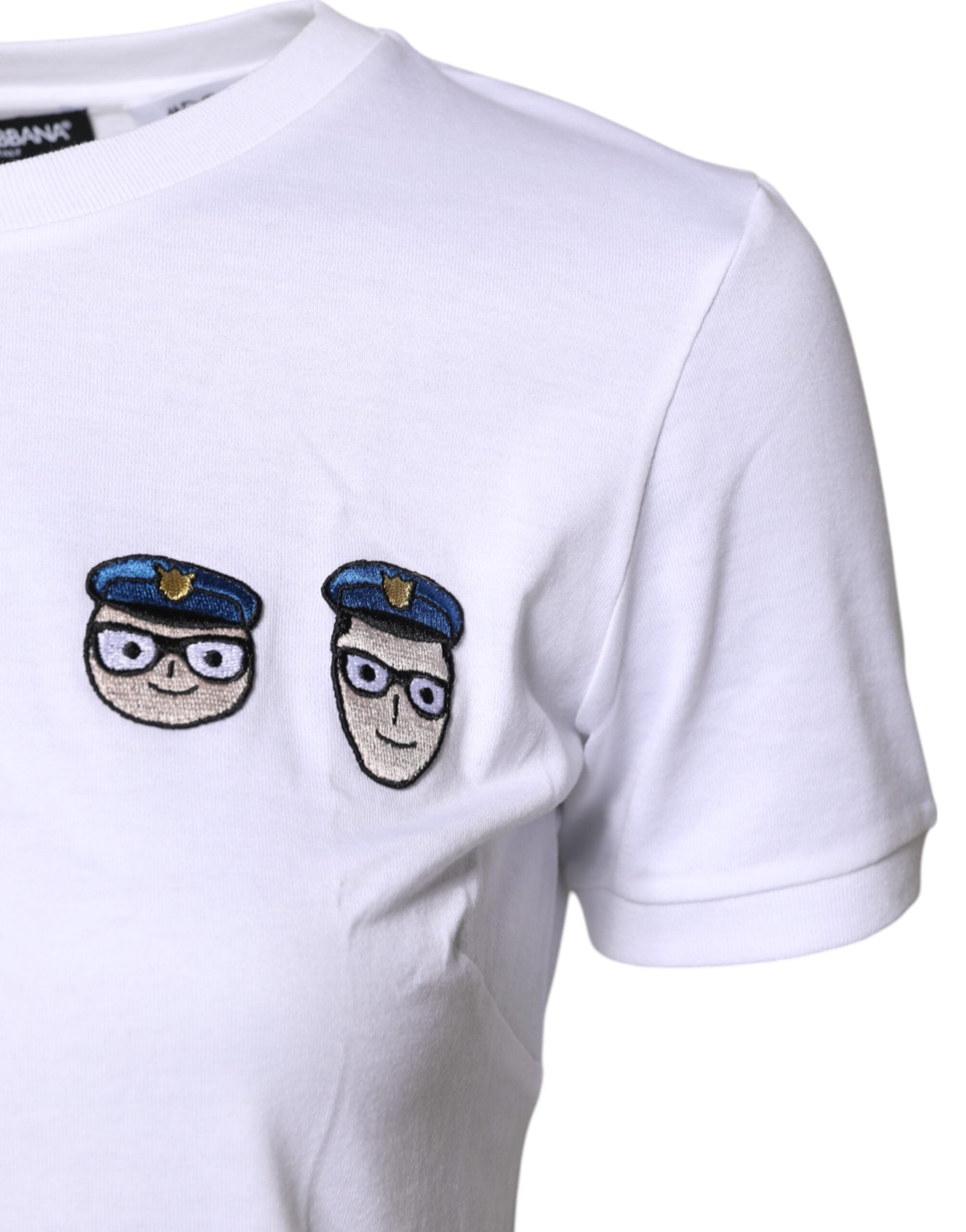New Dolce & Gabbana White #DGFamily Cotton Crew Neck T-shirt