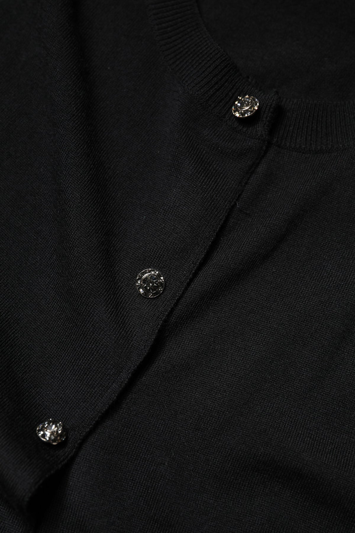 New Dolce & Gabbana Black Button Down Short Sleeve Blouse Top