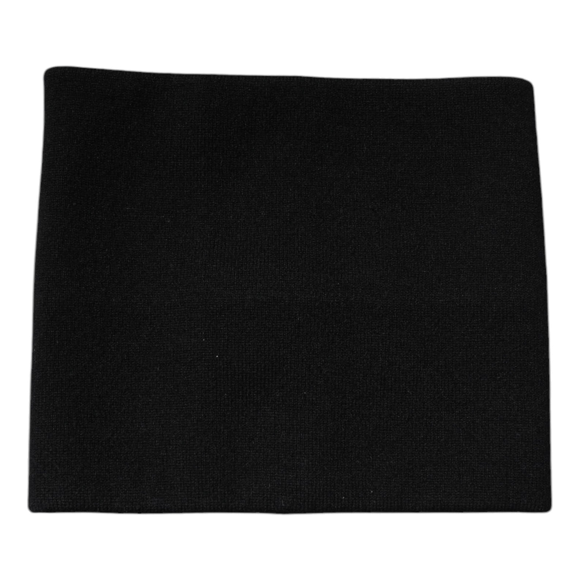 New Dolce & Gabbana Black Cashmere Knitted Square Handkerchief Scarf