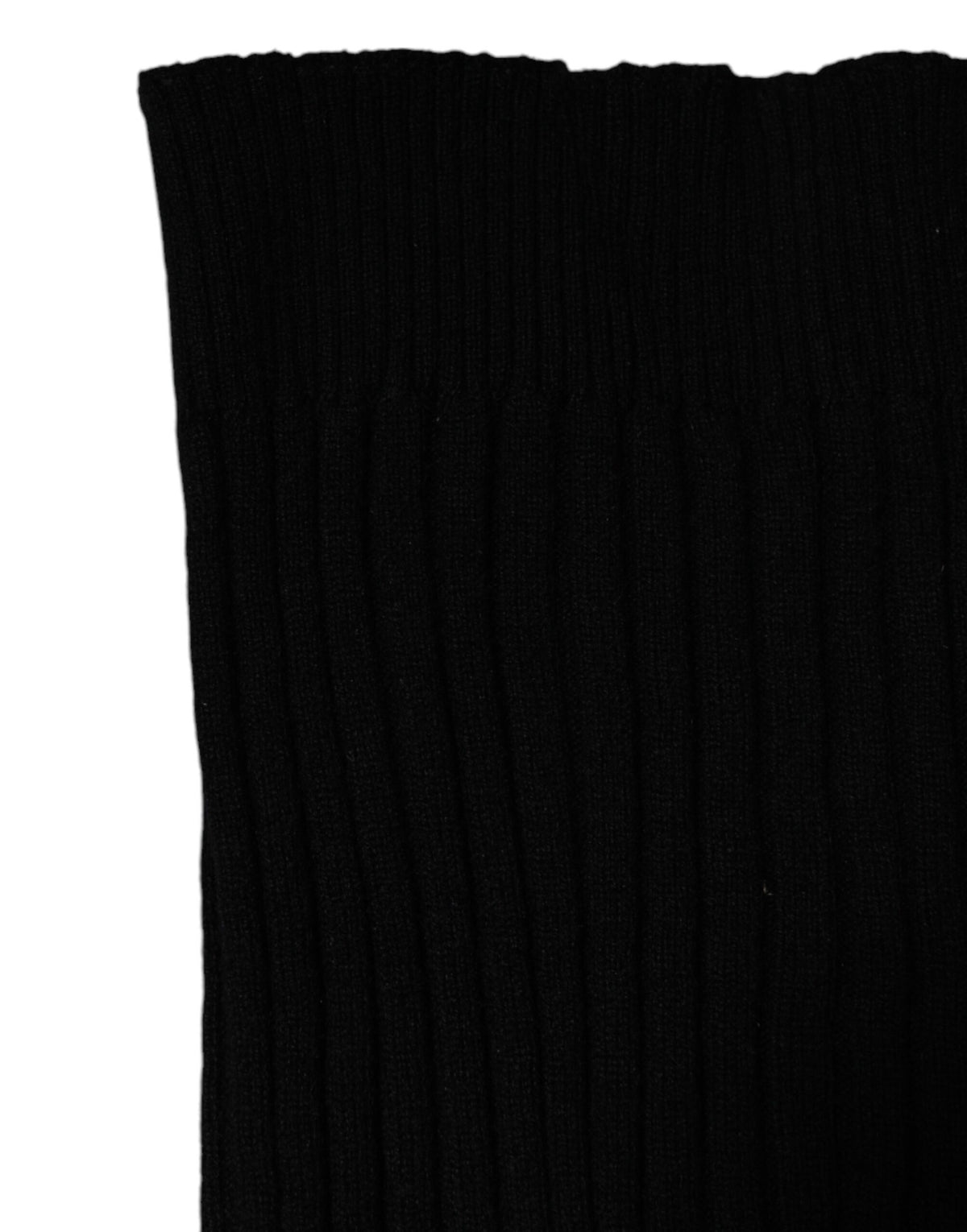 Pre-Owned Dolce & Gabbana Black Cashmere Knitted Neck Warmer Foulard Scarf Men's - Very Good