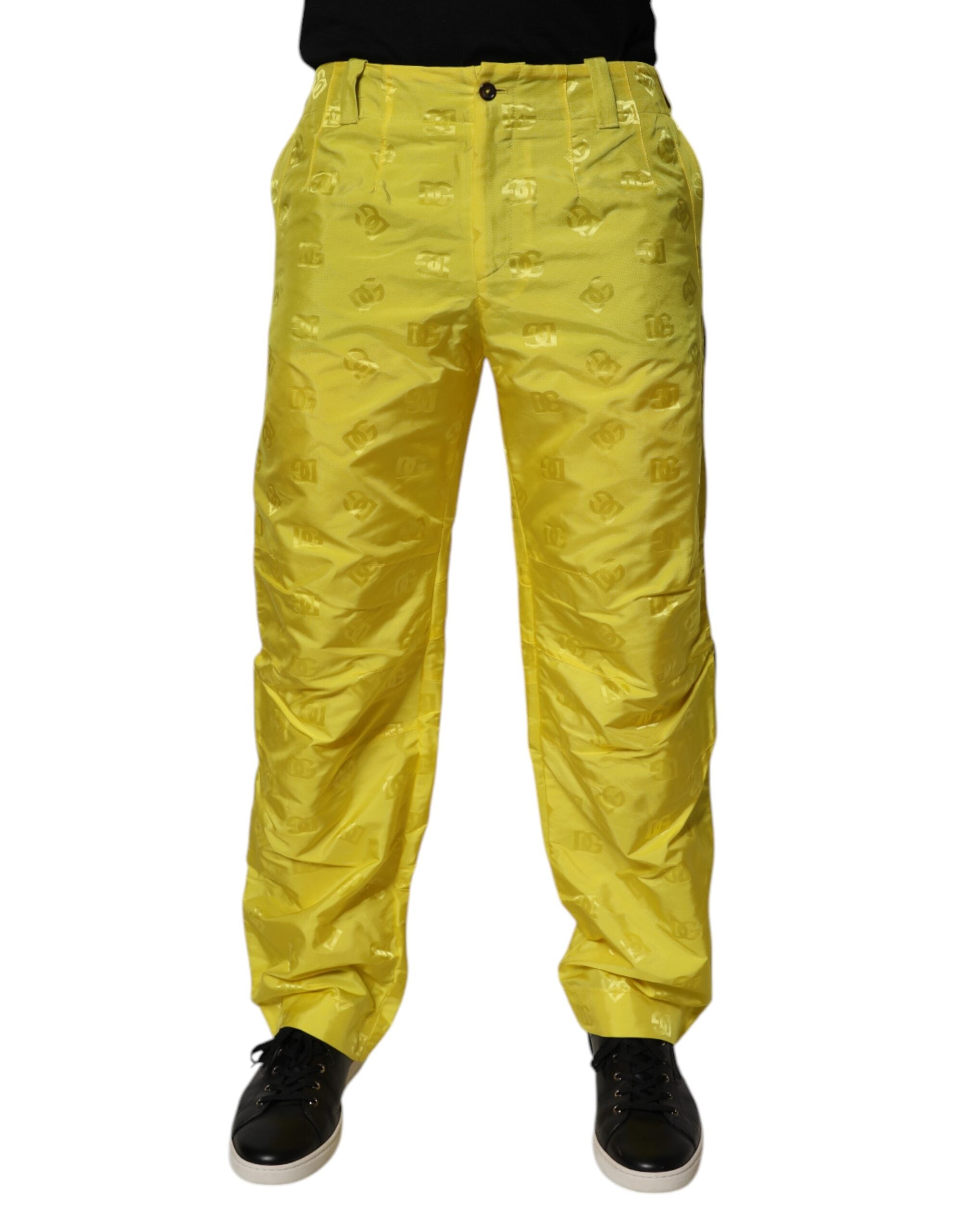 Dolce & Gabbana Yellow DG Monogram Straight Pants
