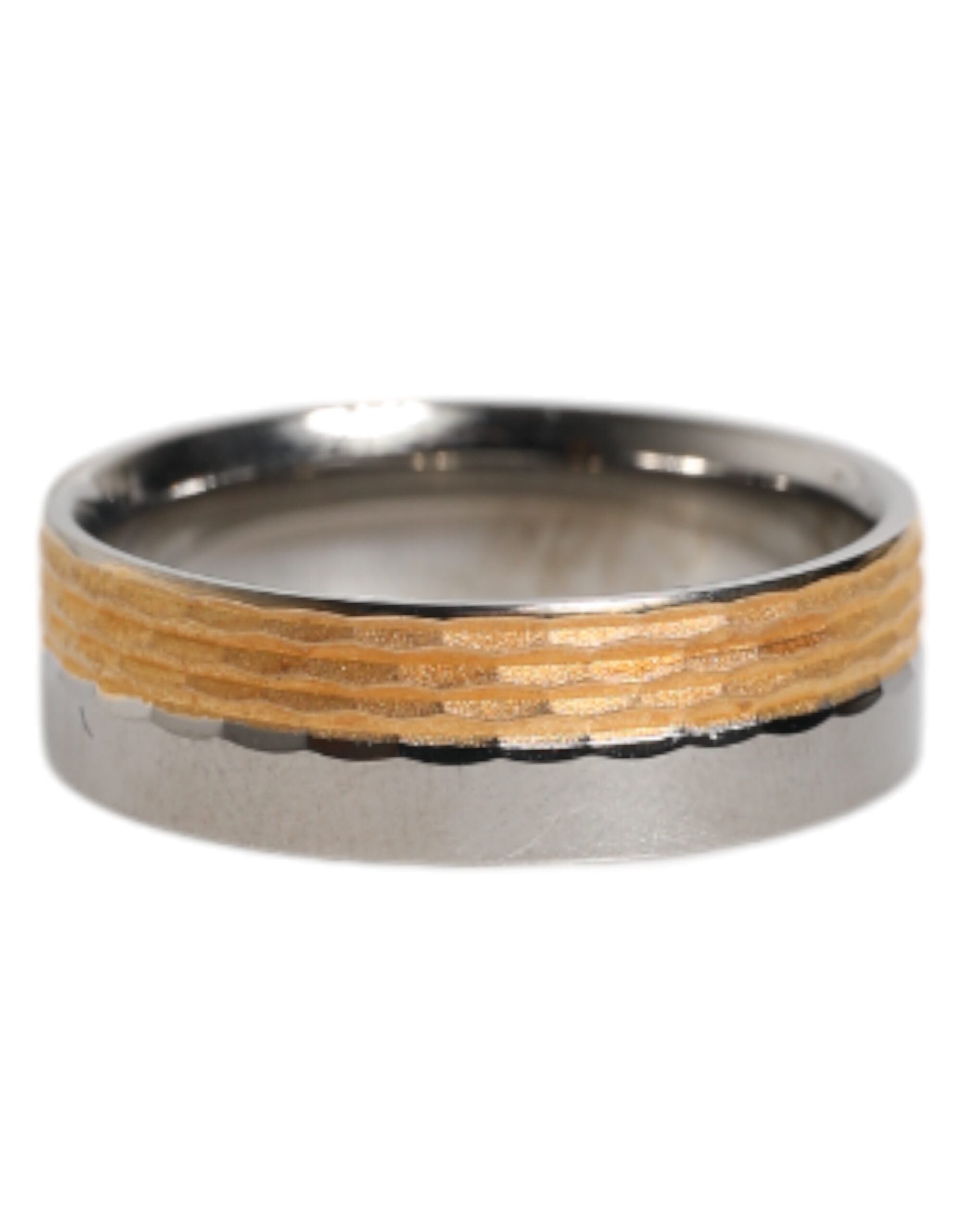 New Dolce & Gabbana Gold Silver Tone Real DG Logo Ring
