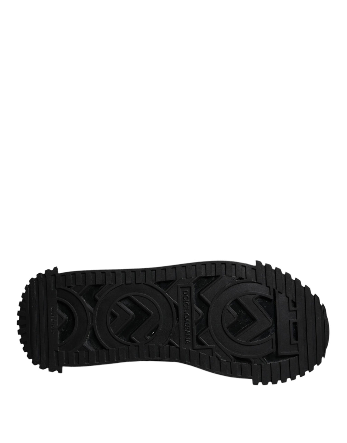 Pre-Owned Dolce & Gabbana Black Logo Lace Up Low Top NS1 Sneakers Shoes Men's - New with Defect