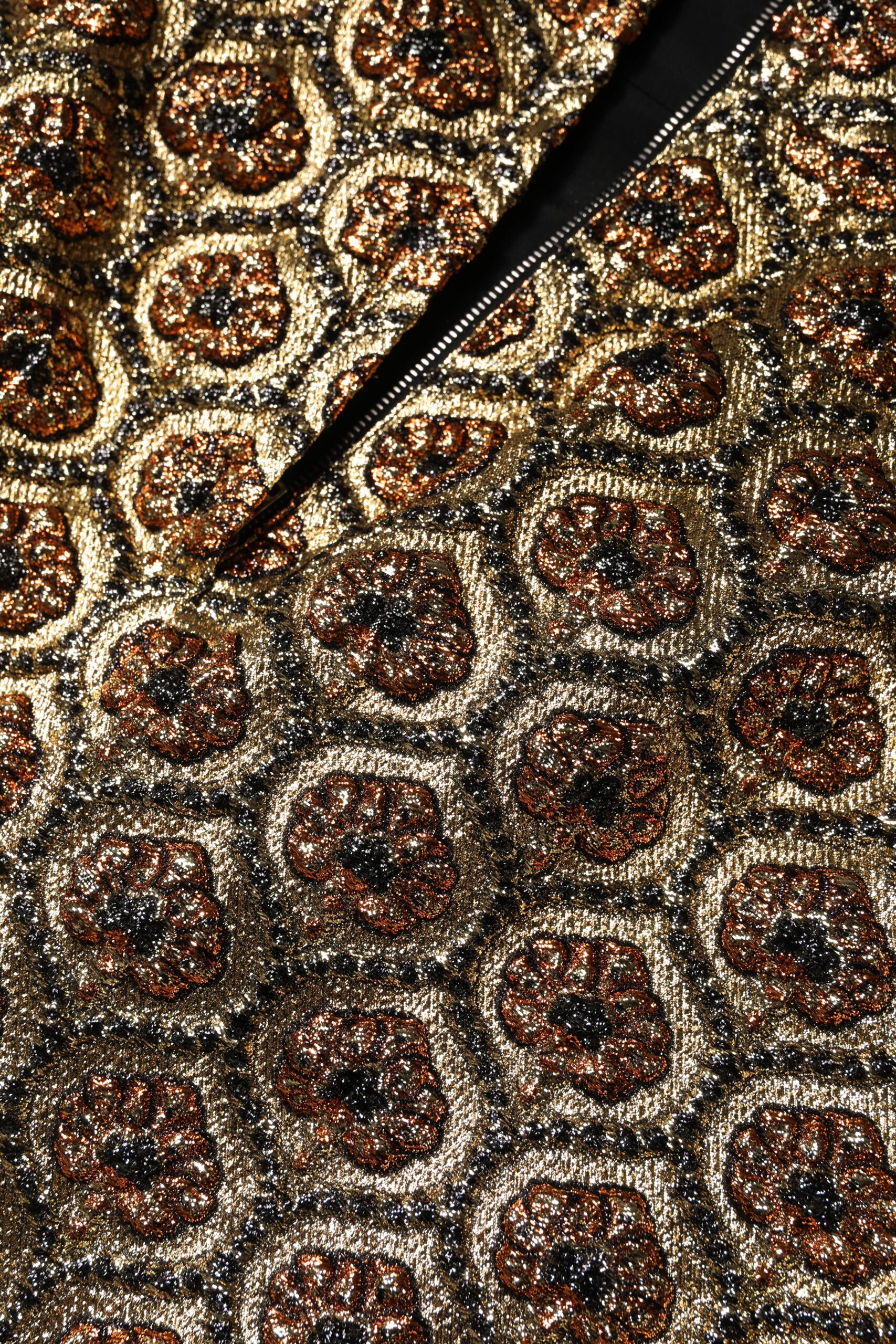 New Dolce & Gabbana Brown Brocade A-line Mini Skirt