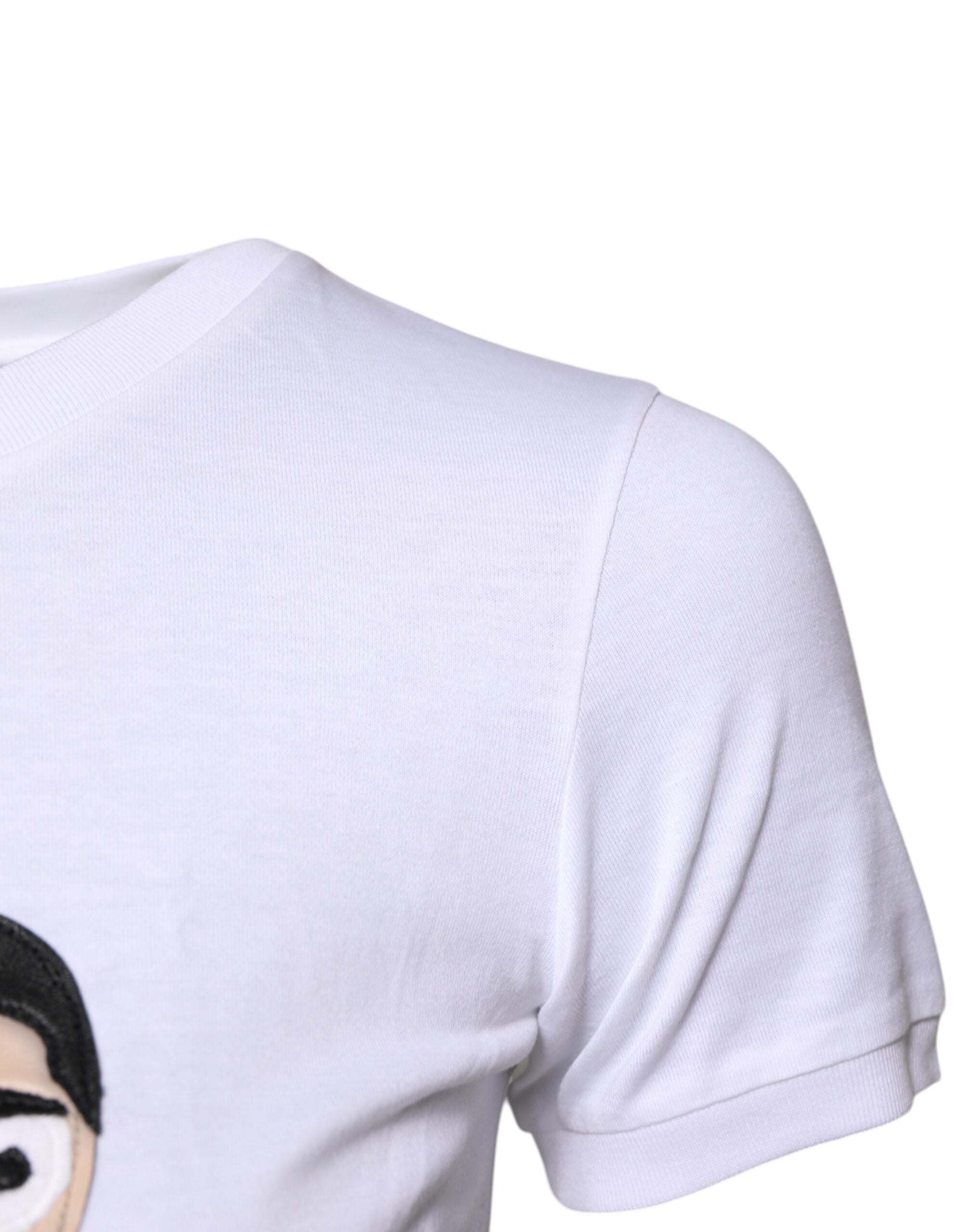 New Dolce & Gabbana White Cotton #DGFAMILY Embroidery T-shirt