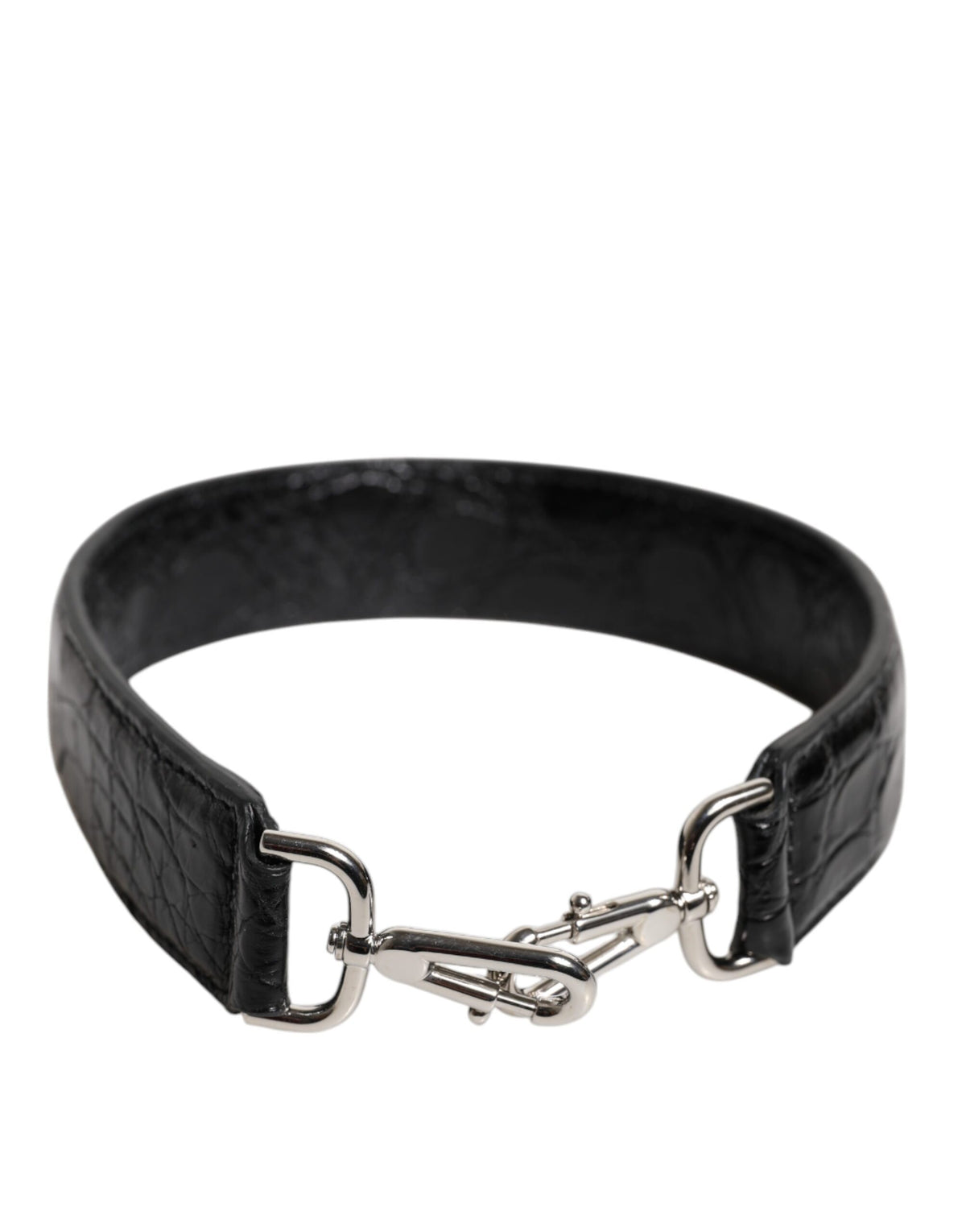 Dolce & Gabbana Black Alligator Leather Bag Shoulder Strap, new with tags – image 1 of 4