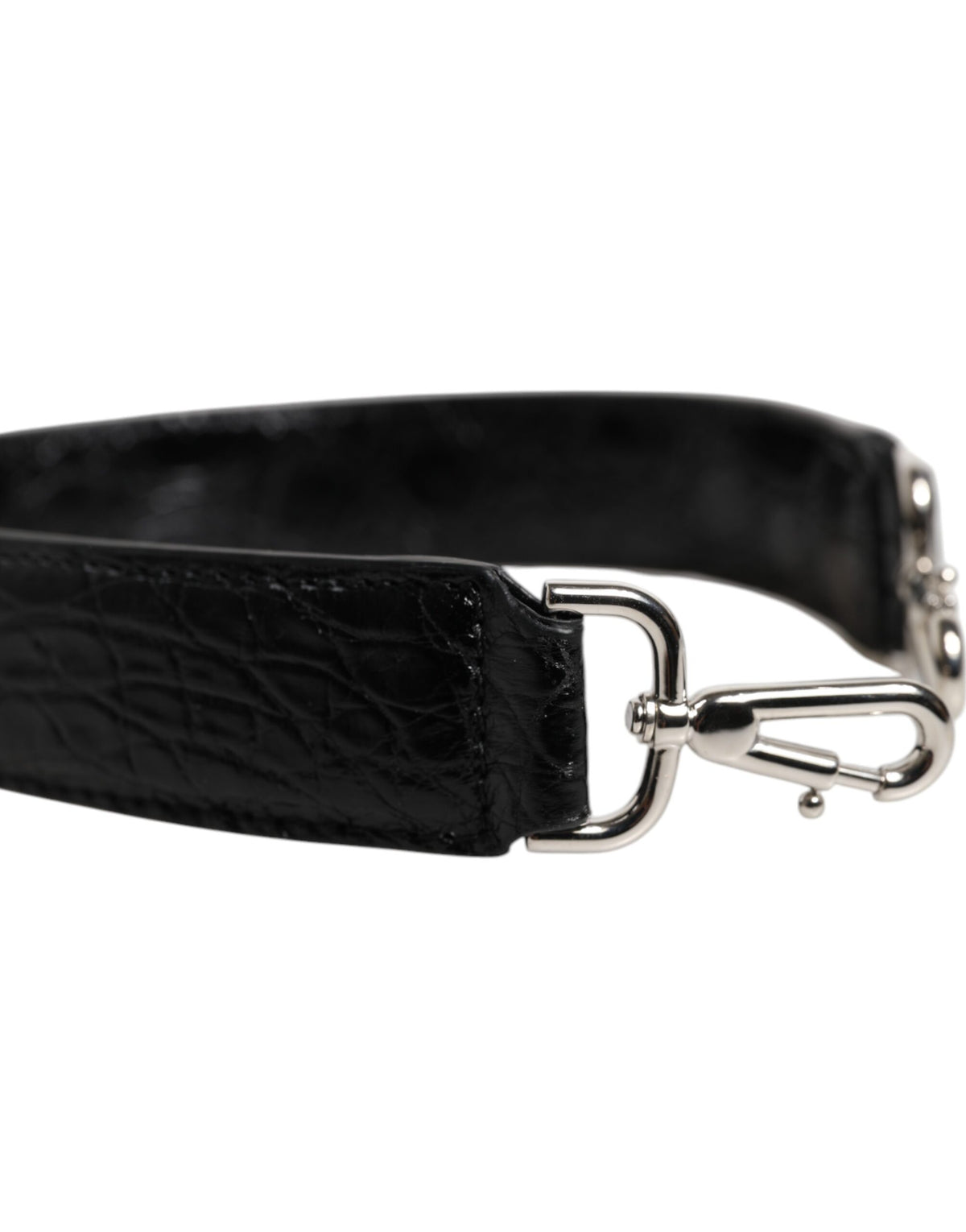 Dolce & Gabbana Black Alligator Leather Bag Shoulder Strap, new with tags – image 2 of 4