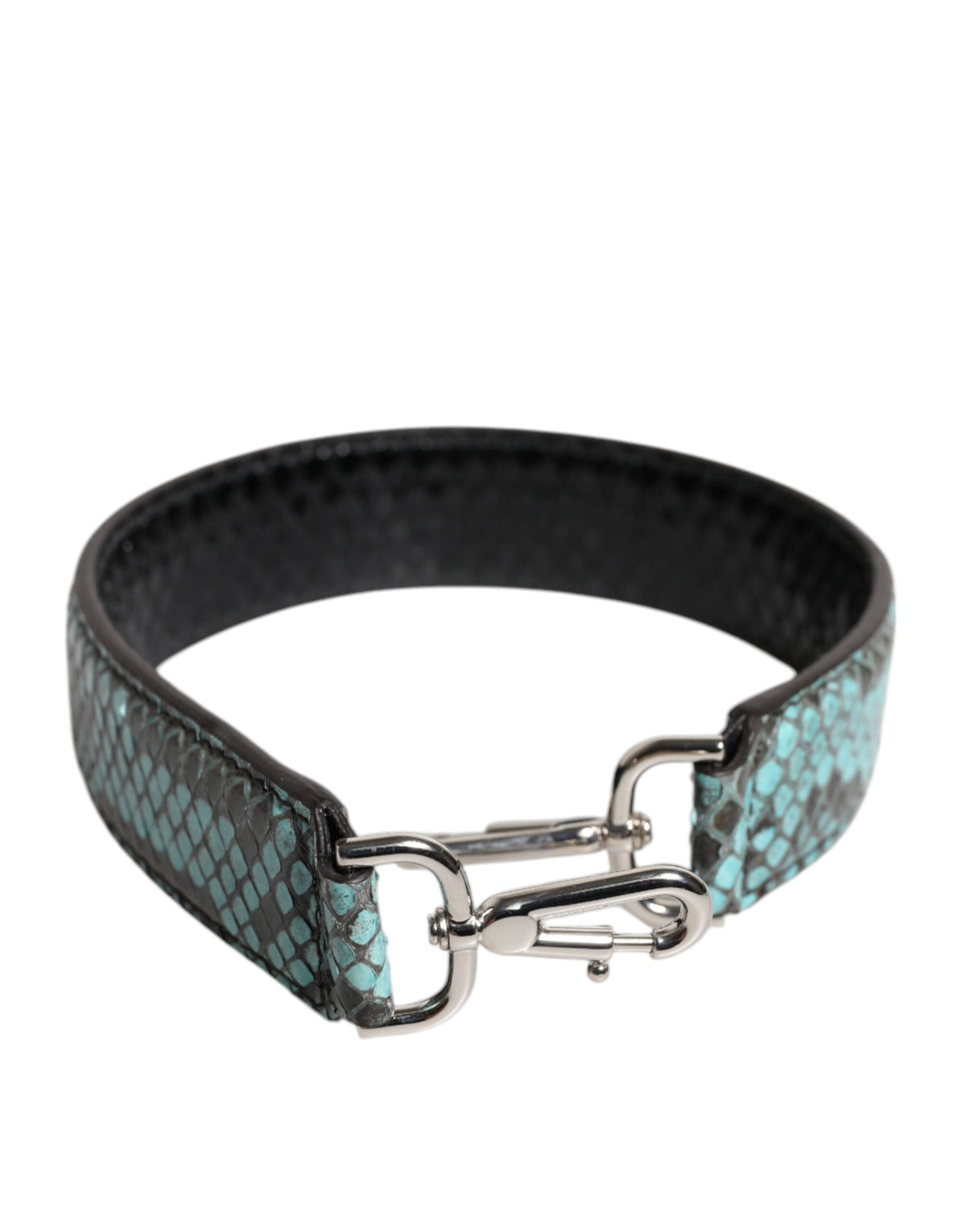 Dolce & Gabbana Black Blue Exotic Leather Bag Shoulder Strap, new with tags – image 1 of 4