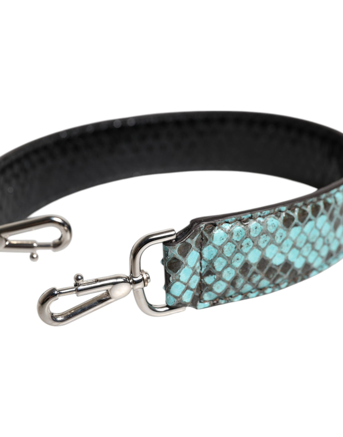 Dolce & Gabbana Black Blue Exotic Leather Bag Shoulder Strap, new with tags – image 2 of 4