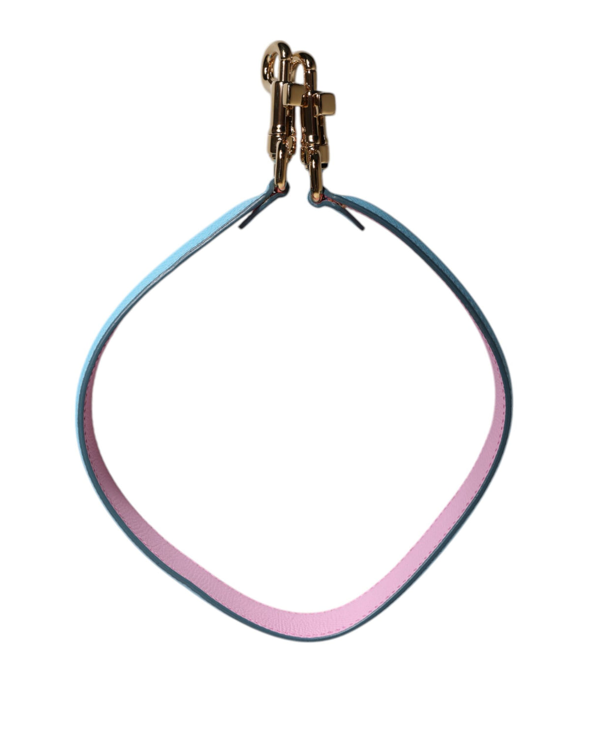 Dolce & Gabbana Pink Blue Leather Handle Bag Shoulder Strap, new with tags – image 2 of 4