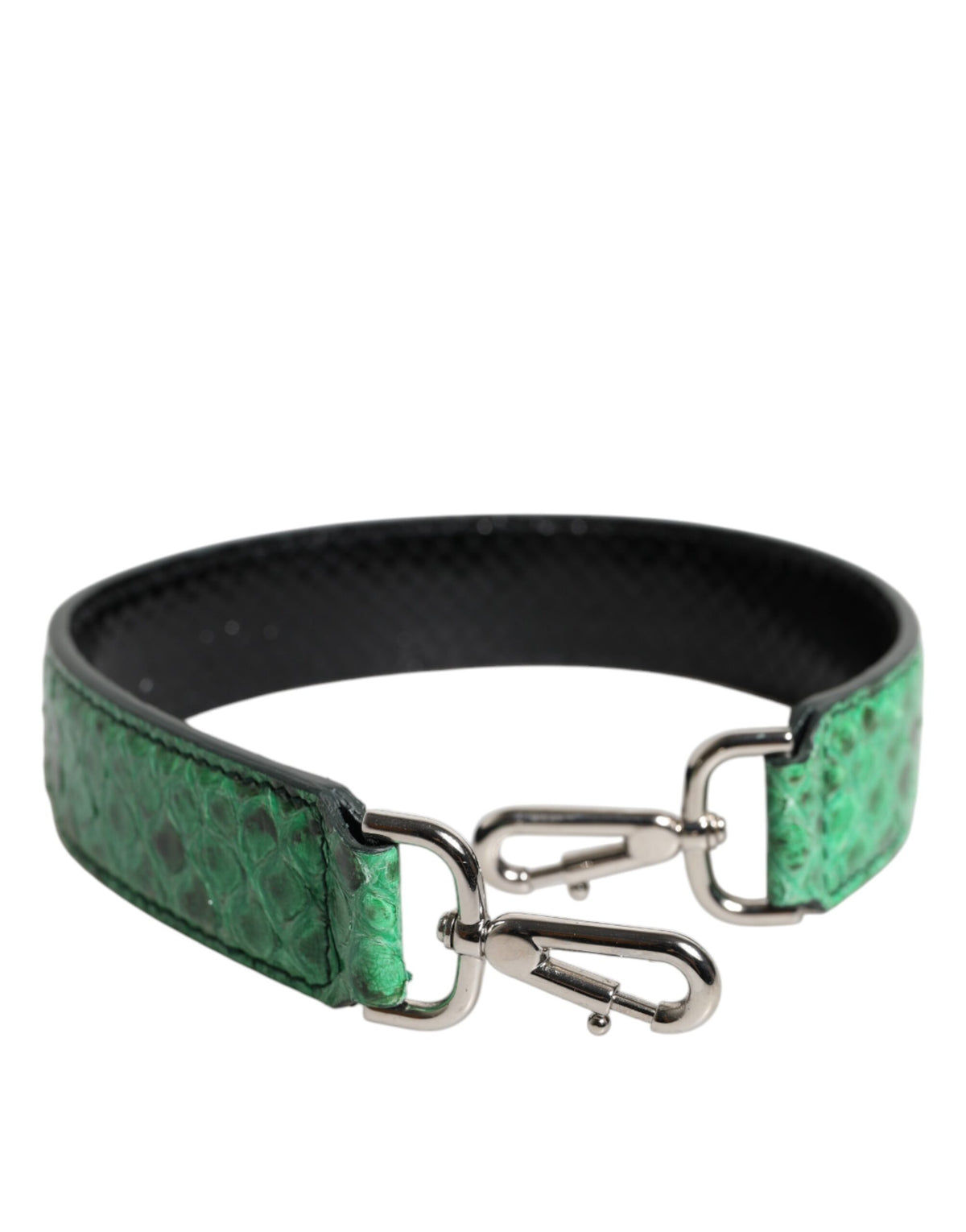 Dolce & Gabbana Black Green Exotic Leather Bag Shoulder Strap, new with tags – image 1 of 4